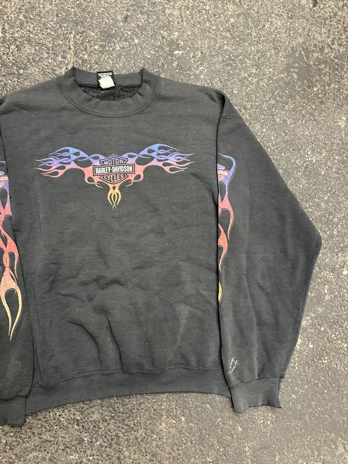 Harley Davidson Vintage harley Davidson flame sweatshirt Size US M / EU 48-50 / 2 - 4 Thumbnail