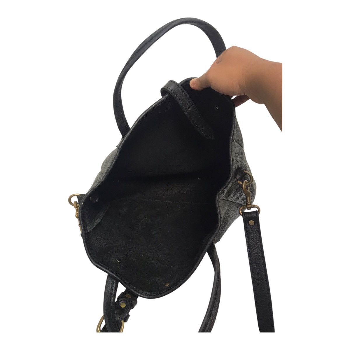 If Six Was Nine × Japanese Brand × Vintage Tory Full Leather Two way USA Sling/Tote Bag Size ONE SIZE - 7 Thumbnail