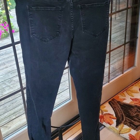 Madewell Madewell 10" High Rise Skinny Raw Edge Botton Fly Black Fros Size 27" / US 4 / IT 40 - 4 Thumbnail