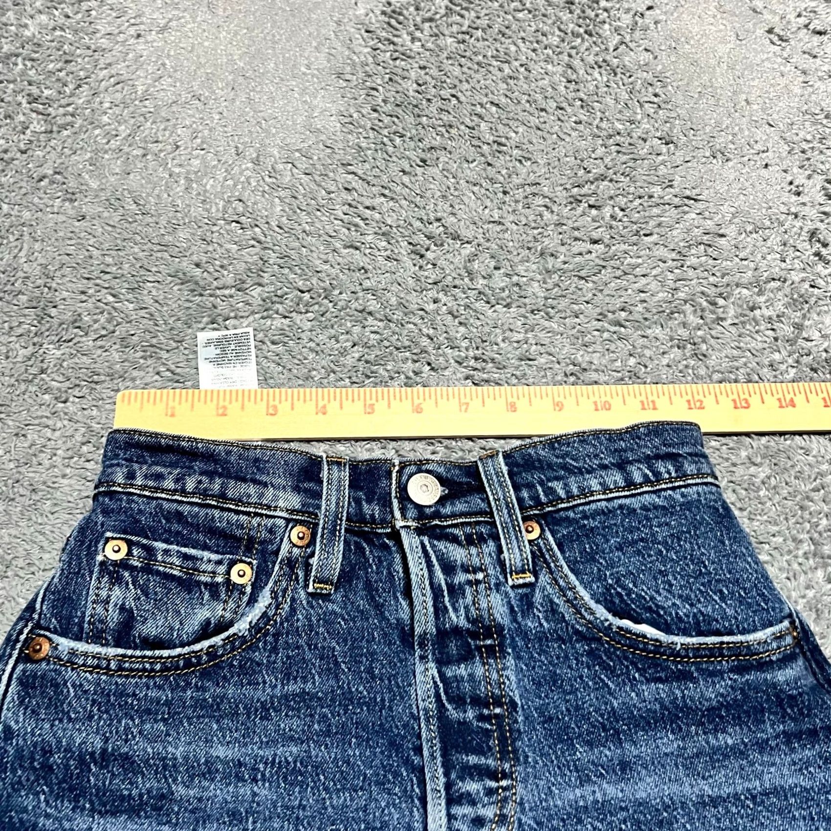 Levi's VINTAGE Levis 501 Jean Shorts Womens 24 Button Fly Jorts Short Jeans Blue Womens 24x2 Cut-Off Stylesight Size 42" / US 20 - 7 Thumbnail