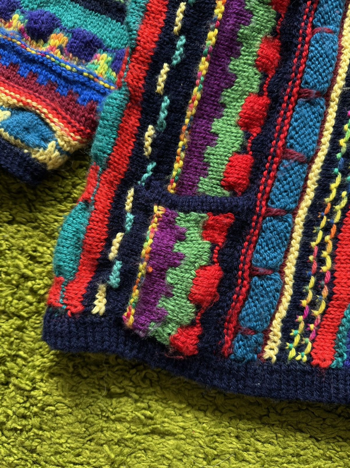 Coogi Vintage Coloured Cable Knit coogi style cardigan sweater Size S / US 4 / IT 40 - 3 Thumbnail