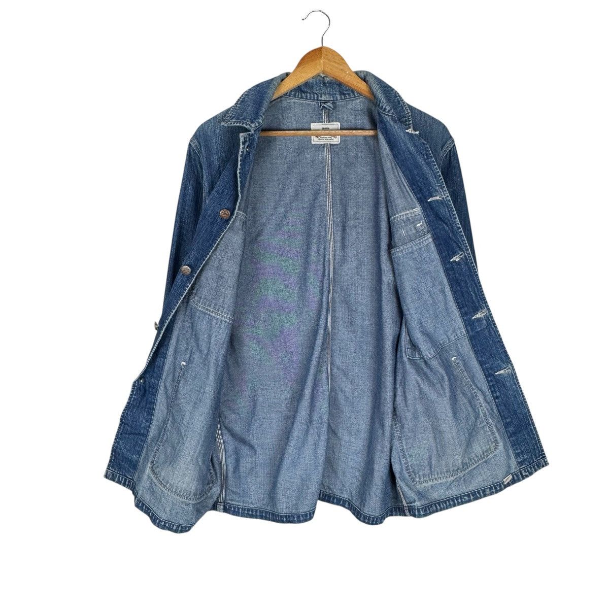 Big John ☀️BIG JOHN WORLD WORKERS INDIGO DENIM COVERALL JACKET Size US M / EU 48-50 / 2 - 13 Thumbnail