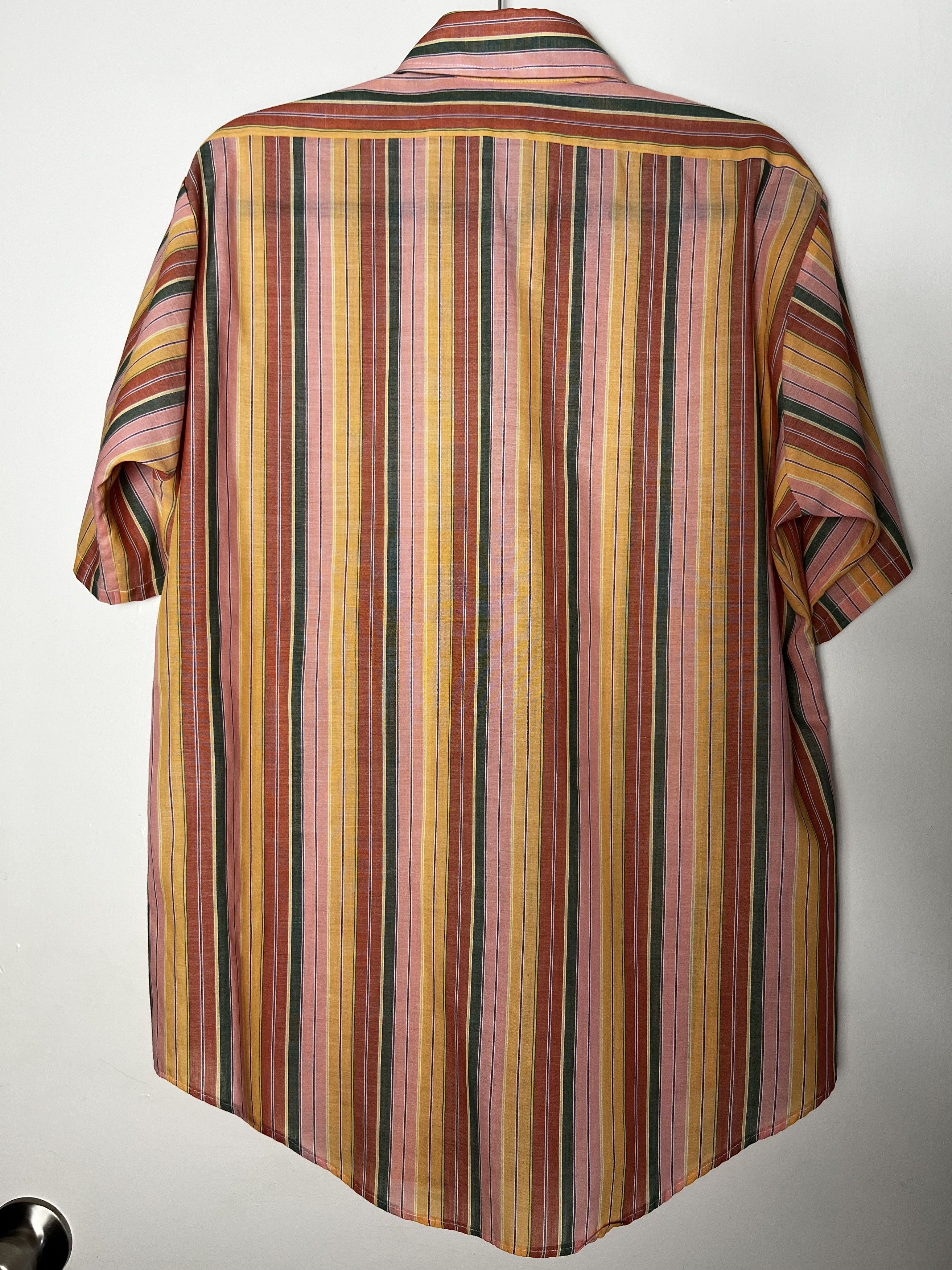 Van Heusen Vintage 1960's Van Heusen 417 Striped Short Sleeve Button Up Size US S / EU 44-46 / 1 - 6 Thumbnail
