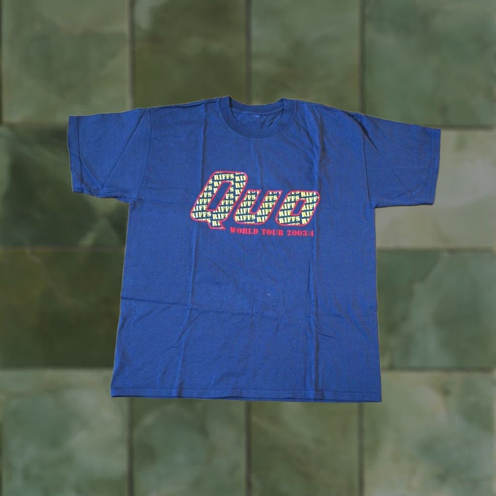 Vintage VINTAGE Status Quo 2003-2004 Riffs World Tour T-Shirt Gray XL Mens Shirt Size US XL / EU 56 / 4 - 1 Thumbnail