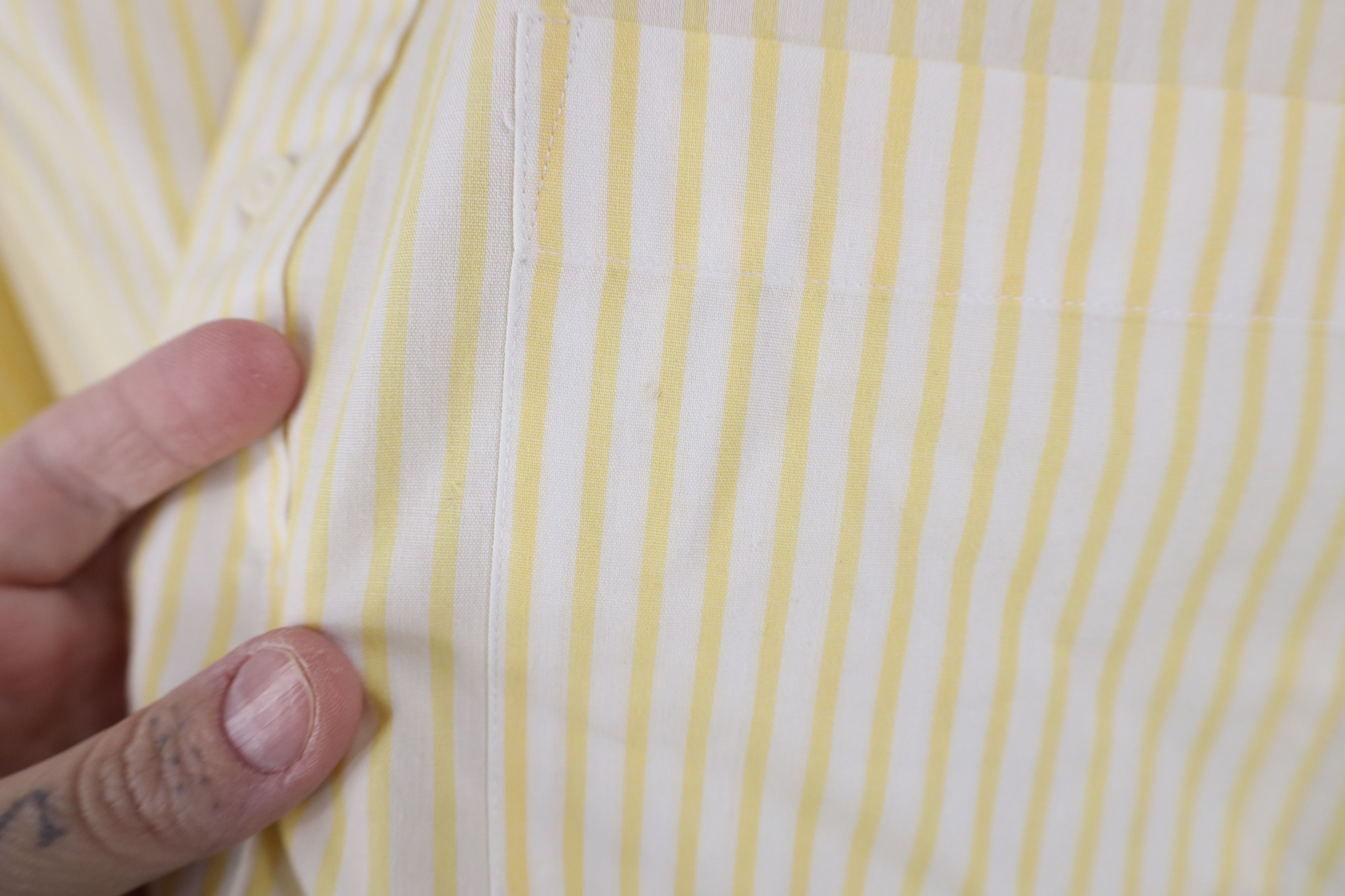 Lands' End Vintage 70s 80s Lands End Long Oxford Striped Button Shirt Size US L / EU 52-54 / 3 - 4 Thumbnail