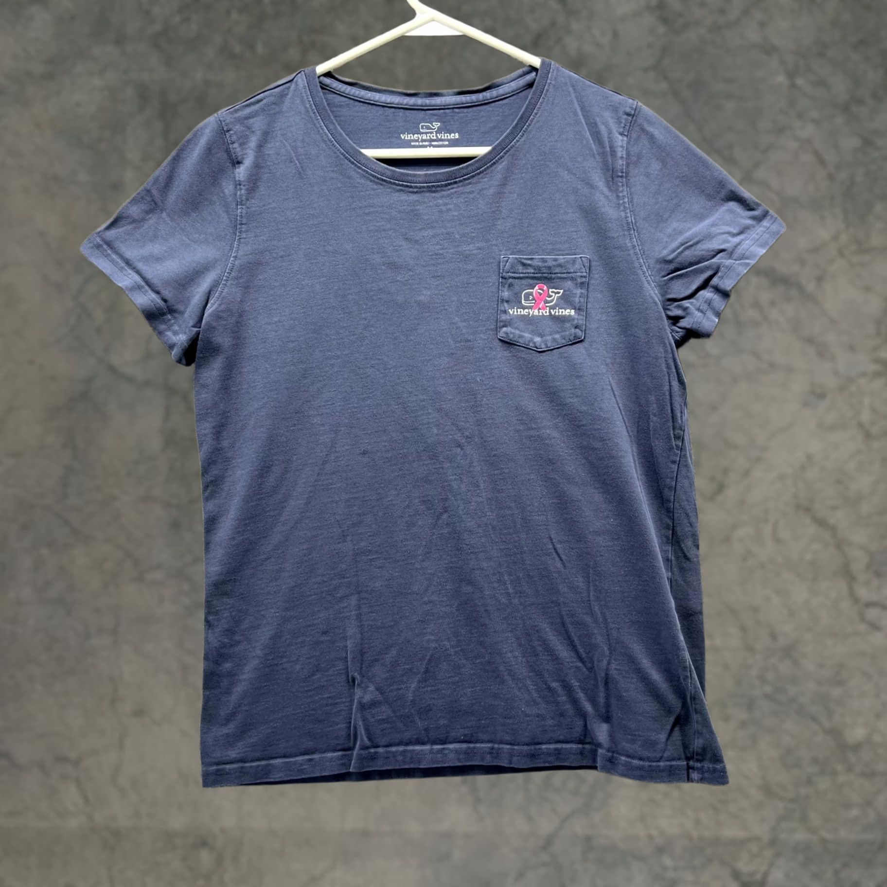 Vineyard Vines Vineyard Vines Womens Medium Pocket Blue Navy Casual Tee Crewneck Whale Shirt Size M / US 6-8 / IT 42-44 - 1 Thumbnail