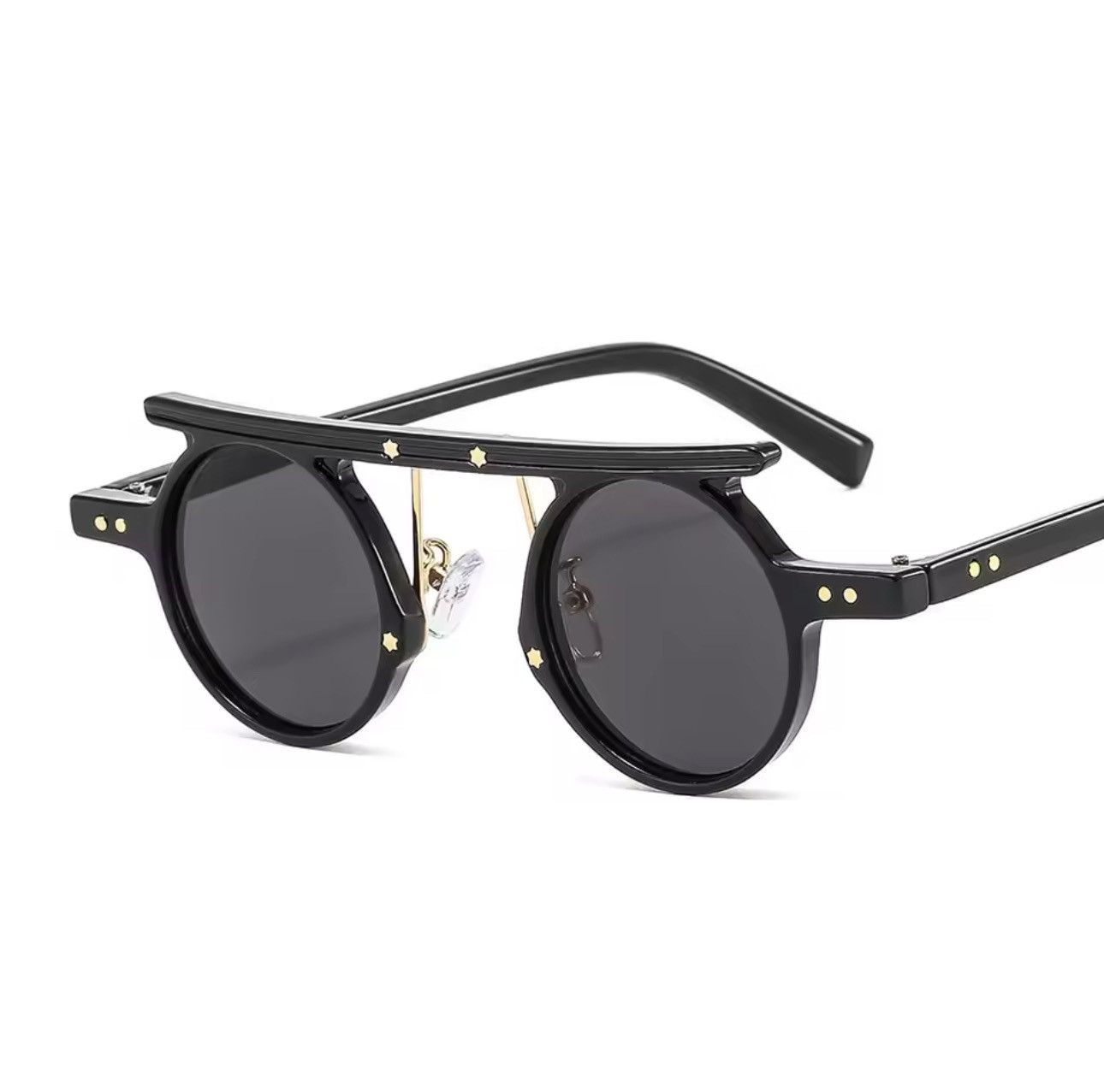 Electric Visual × Vintage Retro Punk Small Round Sunglasses Size ONE SIZE - 1 Thumbnail