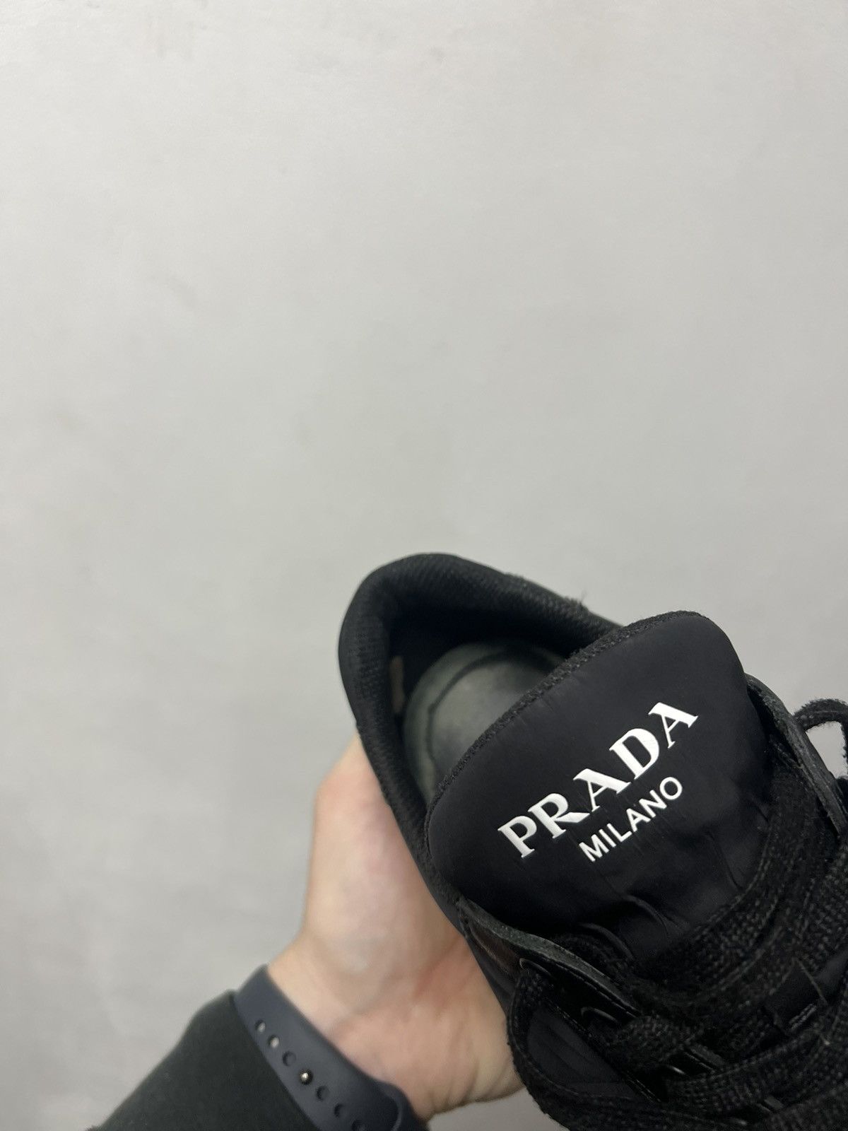 Prada Prada Milano Black Leather Shoes Trainers Size US 7.5 / EU 40-41 - 13 Thumbnail