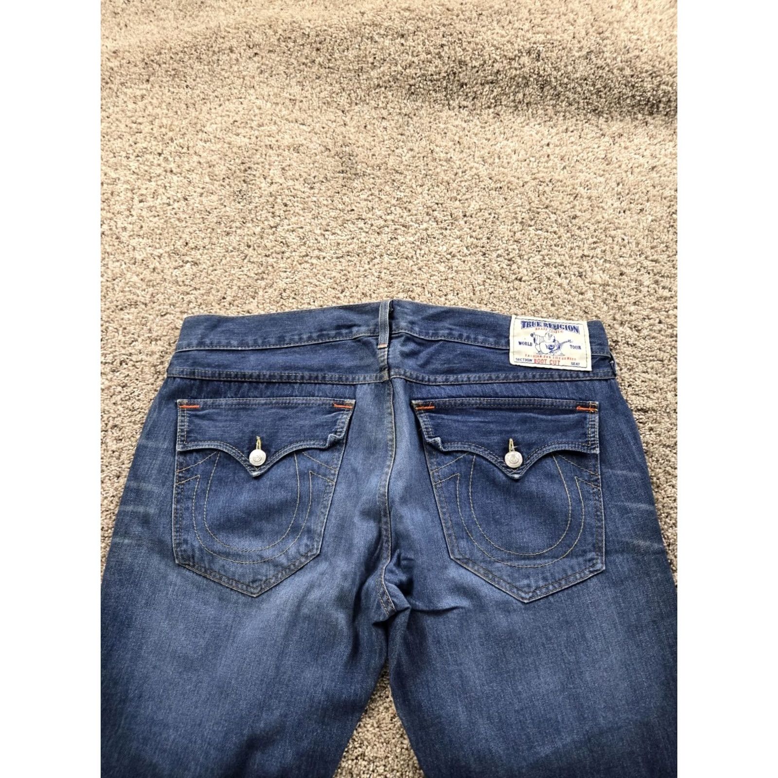 True Religion True Religion Jeans Mens 40 Blue Relaxed Straight 5-Pocket Denim USA Made Jeans Size US 40 / EU 56 - 7 Thumbnail