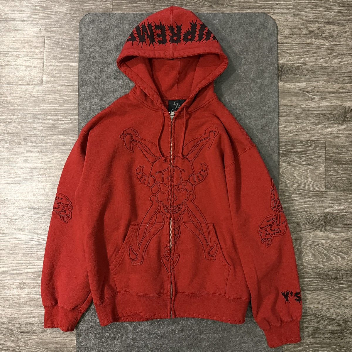 Supreme Yohji Yamamoto Zip Up Hoodie 赤S Supreme X Yohji Yamamoto Hoodie | Grailed