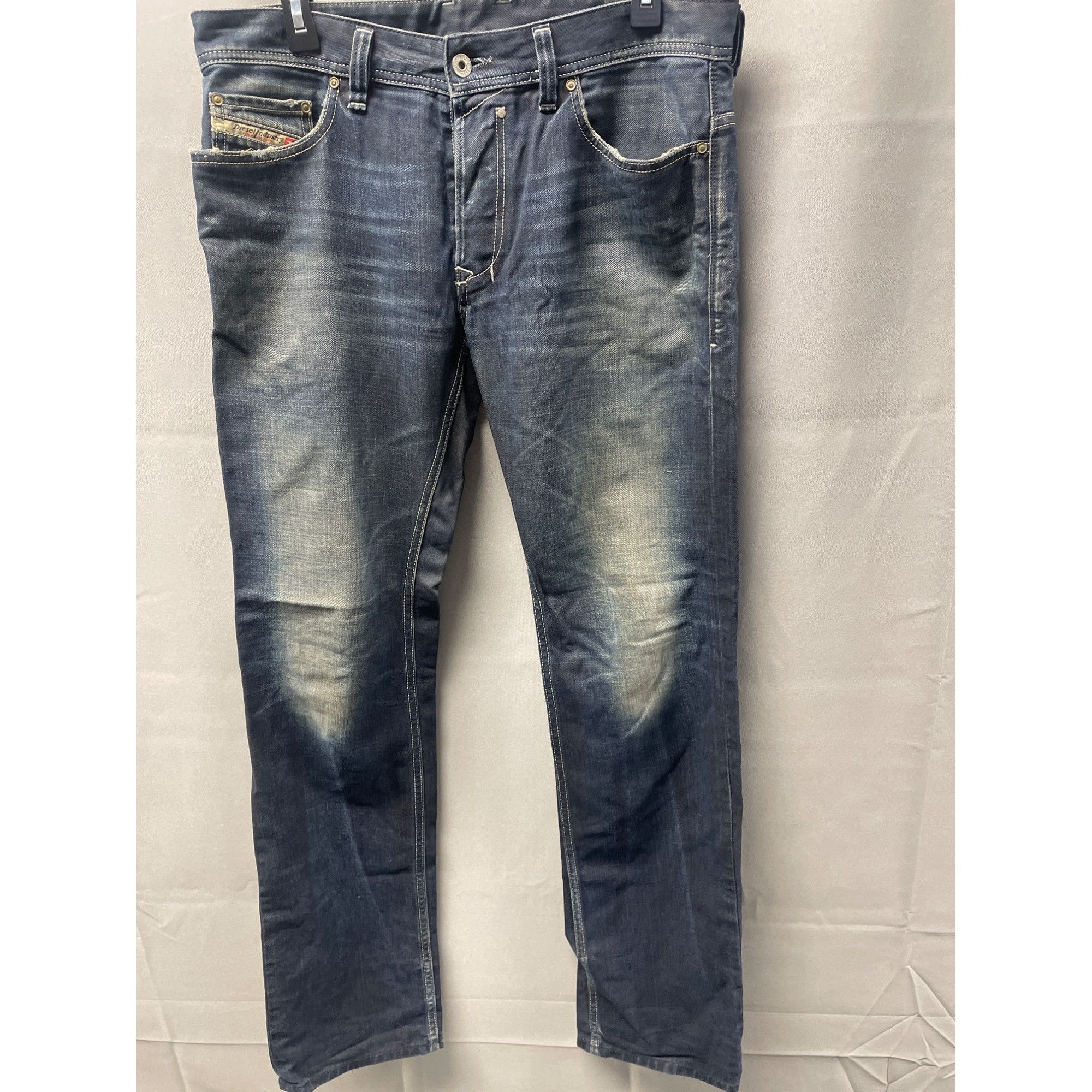 Diesel Diesel Jeans Made in Italy Mens Blue Faded Jeans Pants Size Size US 31 - 1 Thumbnail