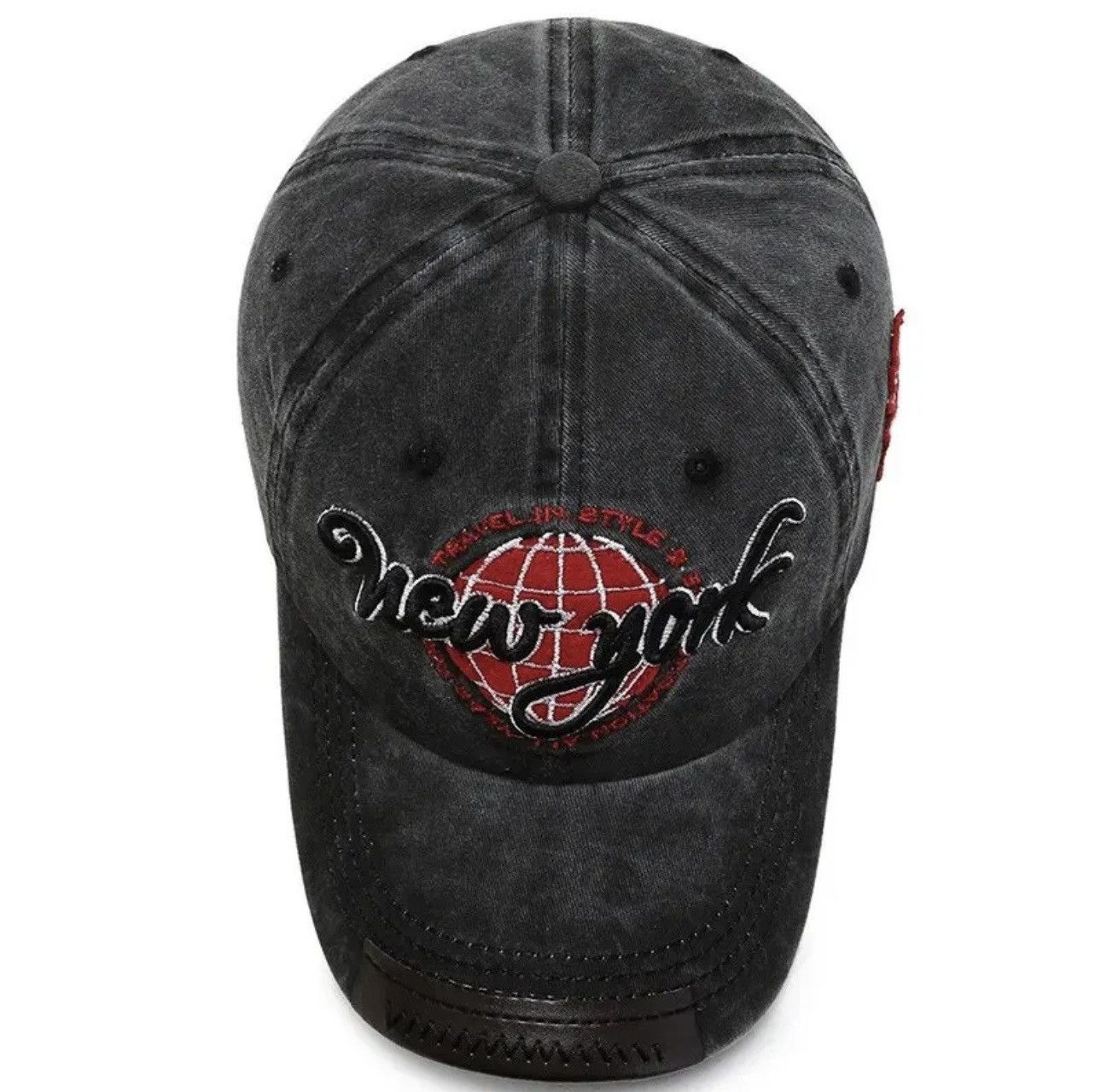 Designer New Distressed Cotton Washed Baseball Cap Outdoor Casual Size ONE SIZE - 5 Thumbnail