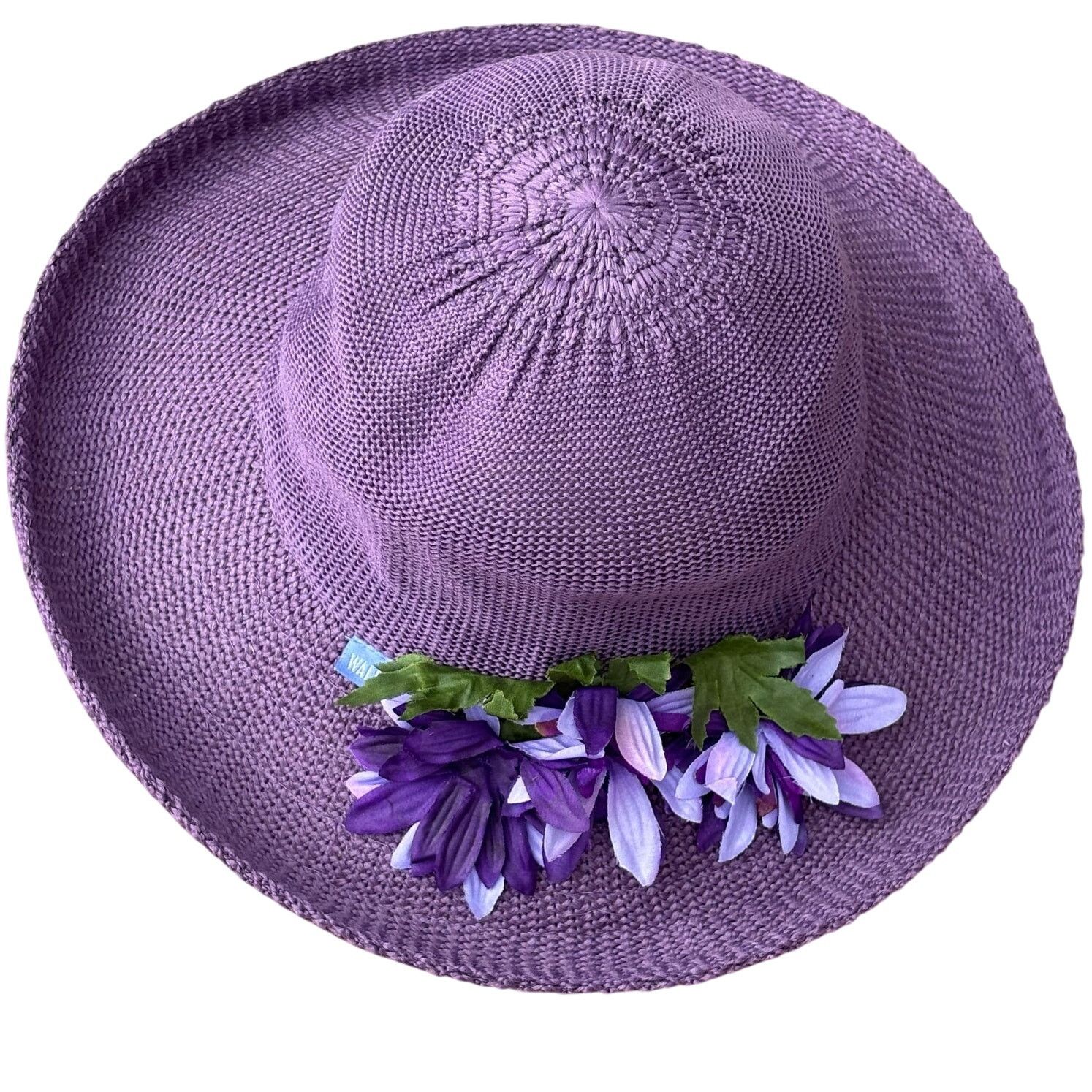 Other Purple Flower Wallaroo Sun Hat Size ONE SIZE - 7 Thumbnail