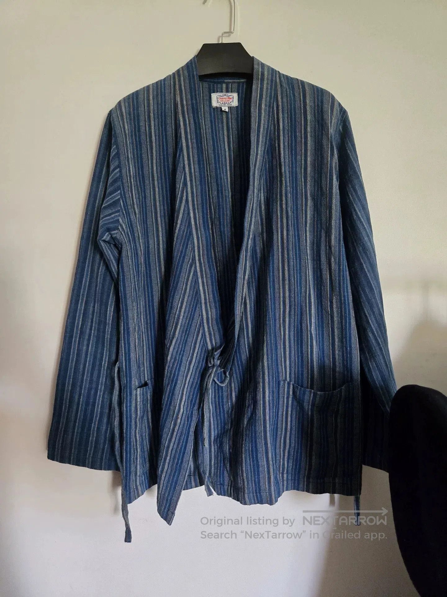 Japanese Brand Gaijin Made Blue Japan Indigo Kimono Robe. Size US M / EU 48-50 / 2 - 1 Thumbnail