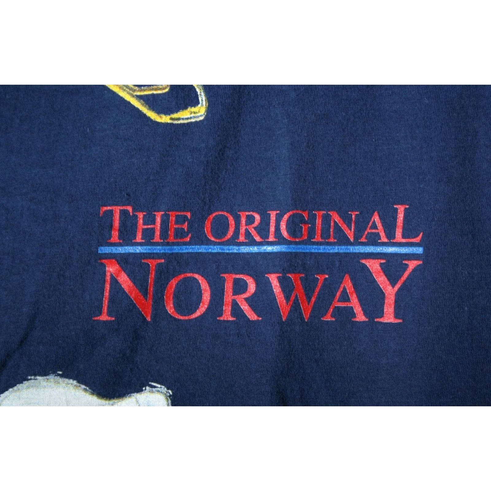 Vintage VINTAGE AKTIV Golden Line "The Original Norway" Ski Motif Print T-Shirt L Blue Graphic Tee Mens Size US L / EU 52-54 / 3 - 4 Thumbnail