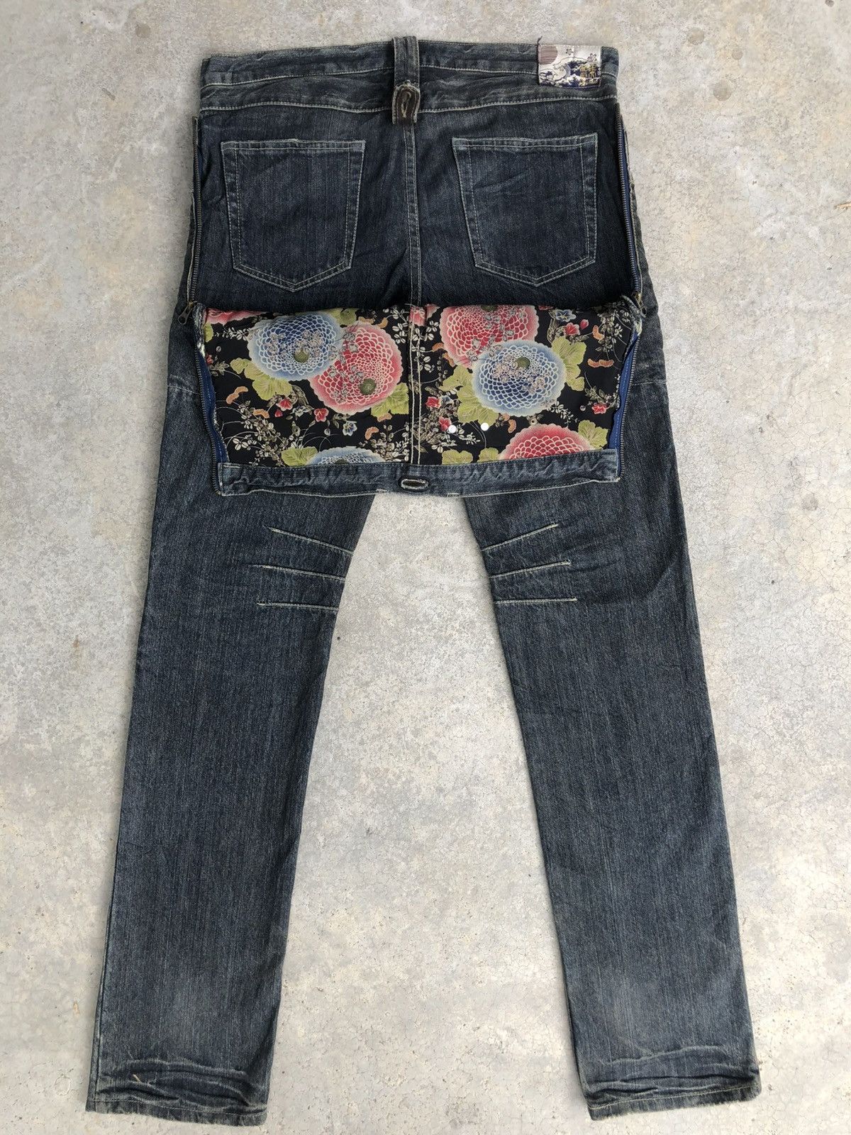 Japanese Brand Japanese Denim Lab Double Waist Distressed Denim Slim Size US 34 / EU 50 - 1 Thumbnail