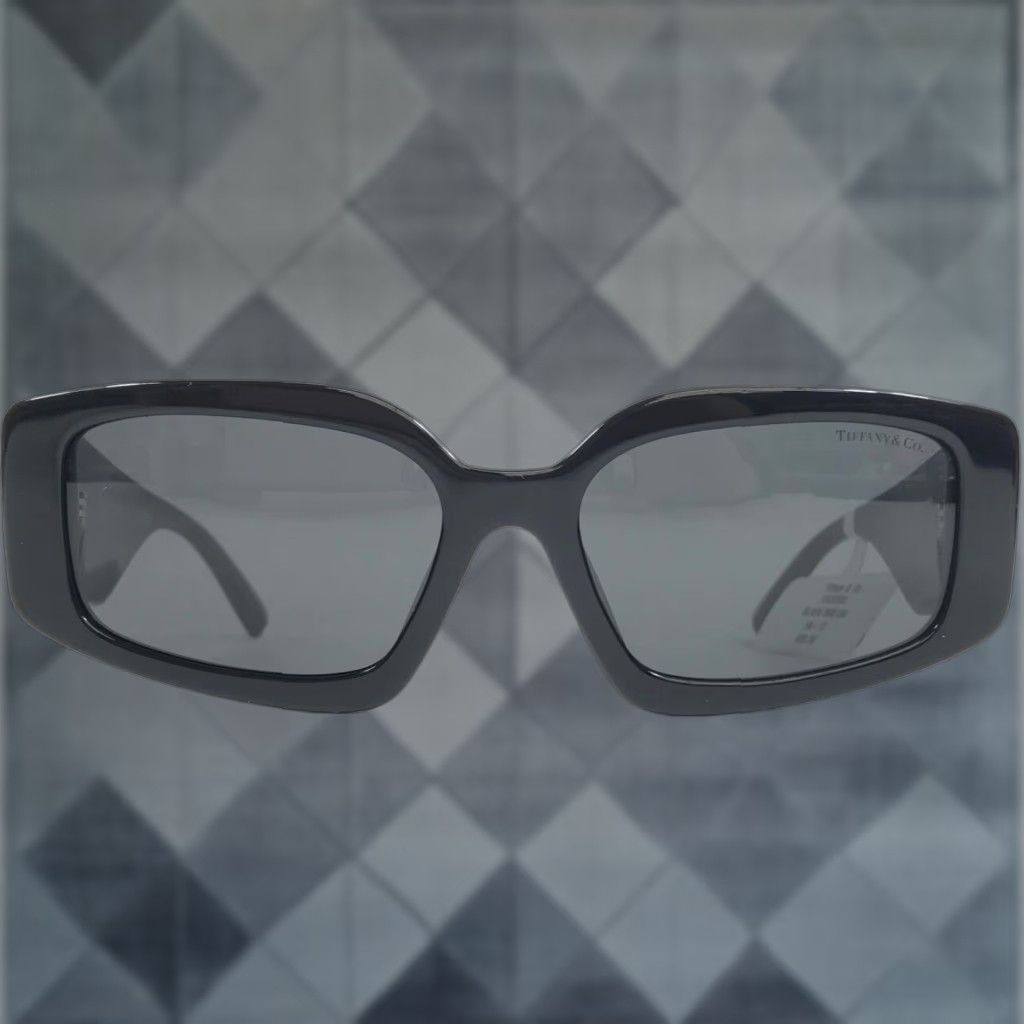 VINTAGE Tiffany Designer Sunglasses Women Geometric Black