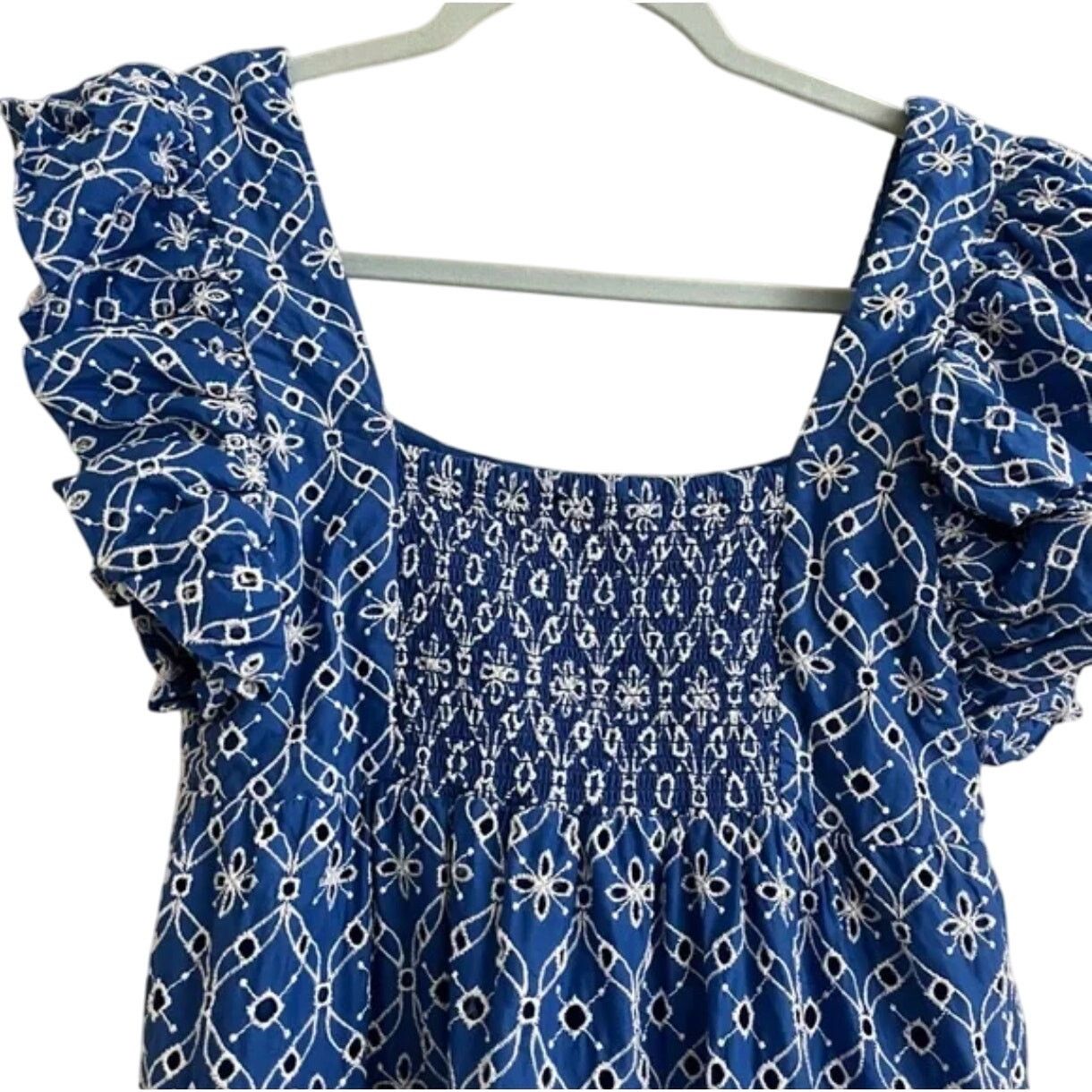Lilly Pulitzer Lilly Pulitzer Morrie Ruffle Sleeve Blue Grotto Flutter 2 Size XS / US 0-2 / IT 36-38 - 6 Thumbnail