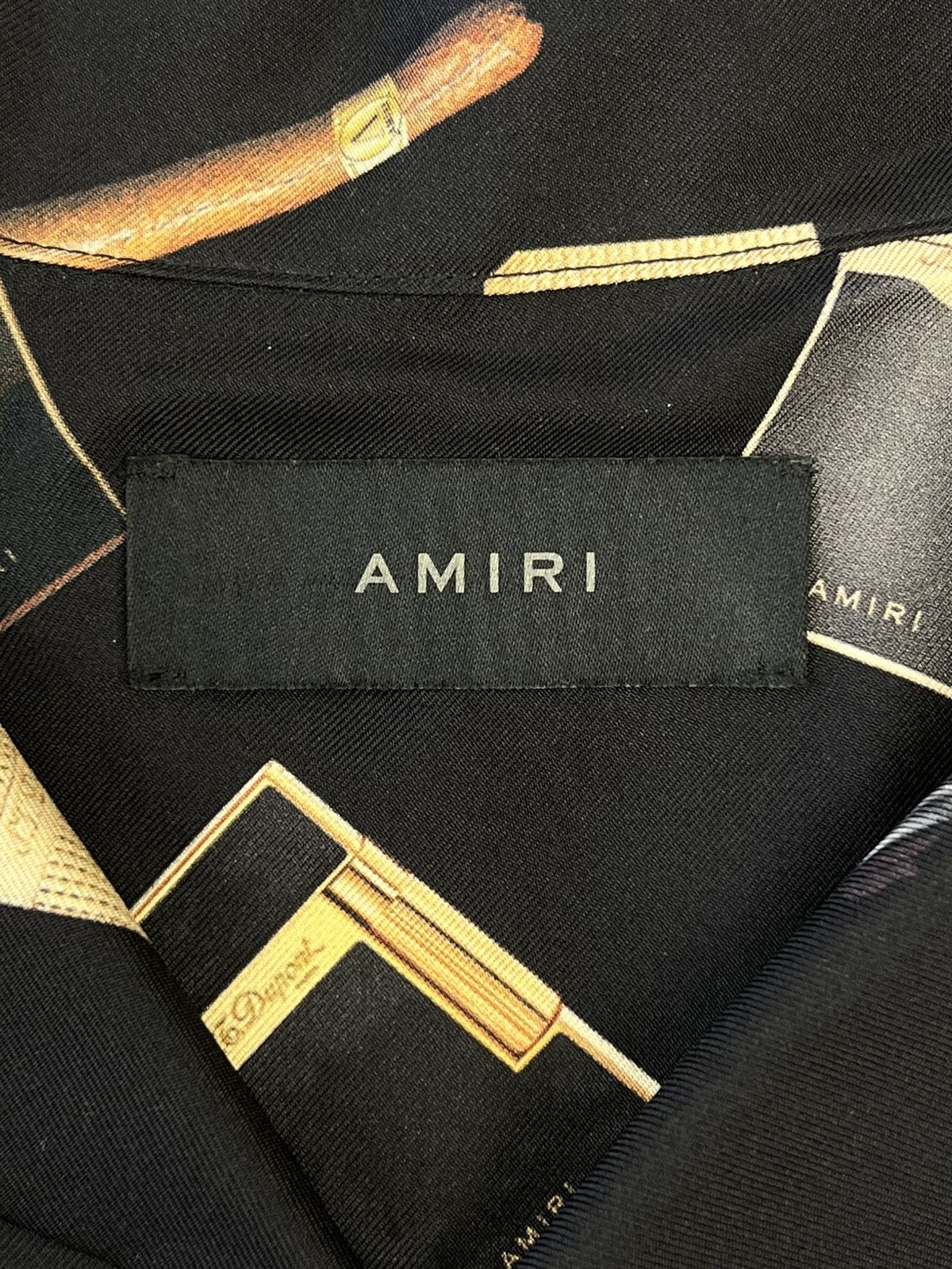 Amiri Amiri Dupont Falling Cigar Silk Print Shirt Size US S / EU 44-46 / 1 - 3 Thumbnail