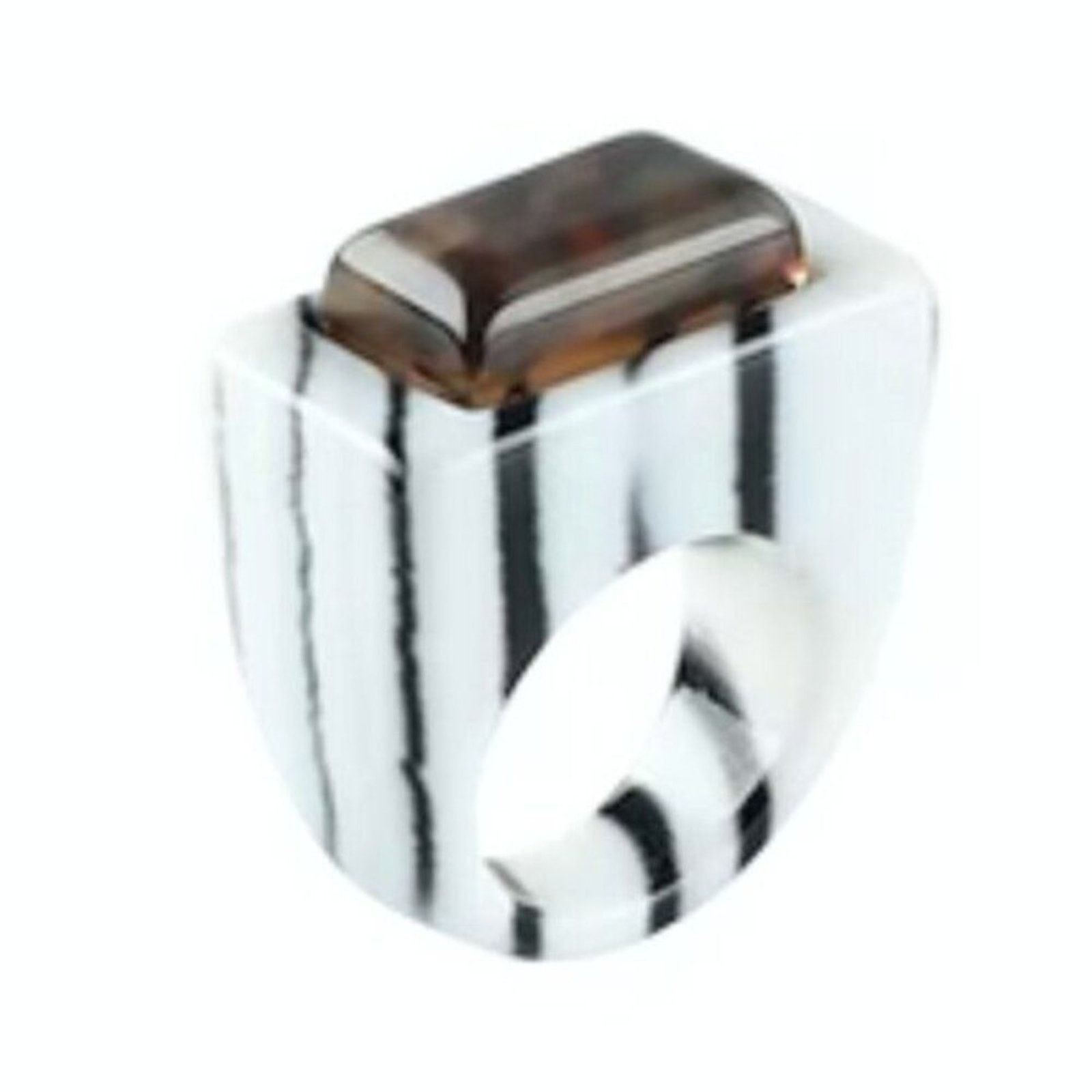 Missoni Missoni zebra striped cocktail Ring S Size ONE SIZE - 1 Thumbnail