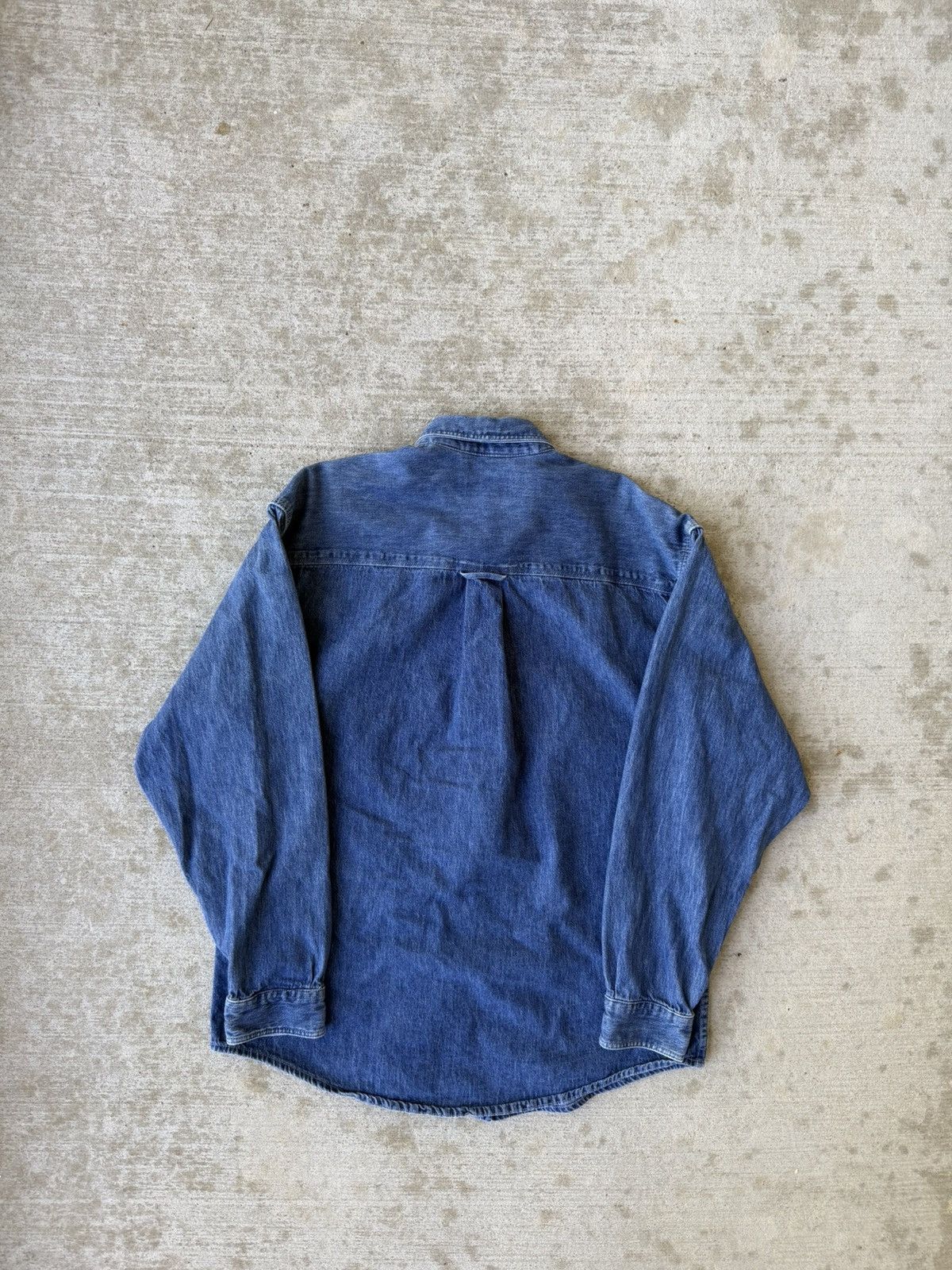 Eddie Bauer 90s Denim Overshirt Made In USA Button Up Western Size US L / EU 52-54 / 3 - 5 Thumbnail