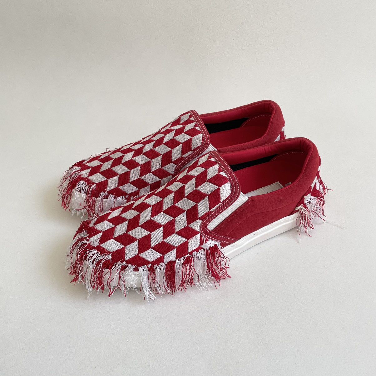 Doublet Tasseled Woven Check Slip On Sneakers Size US 8 / EU 41 - 2 Thumbnail