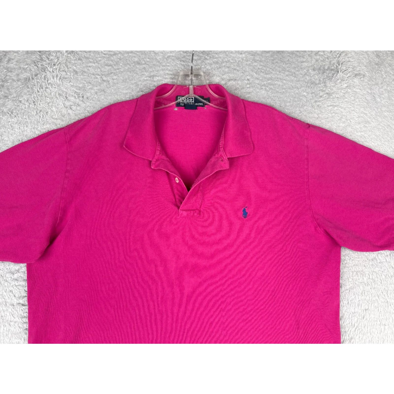 Ralph Lauren VINTAGE Ralph Lauren Polo Shirt Men XL Pink 100% Cotton Slim Fit Short Sleeve 70s Size US XL / EU 56 / 4 - 4 Thumbnail