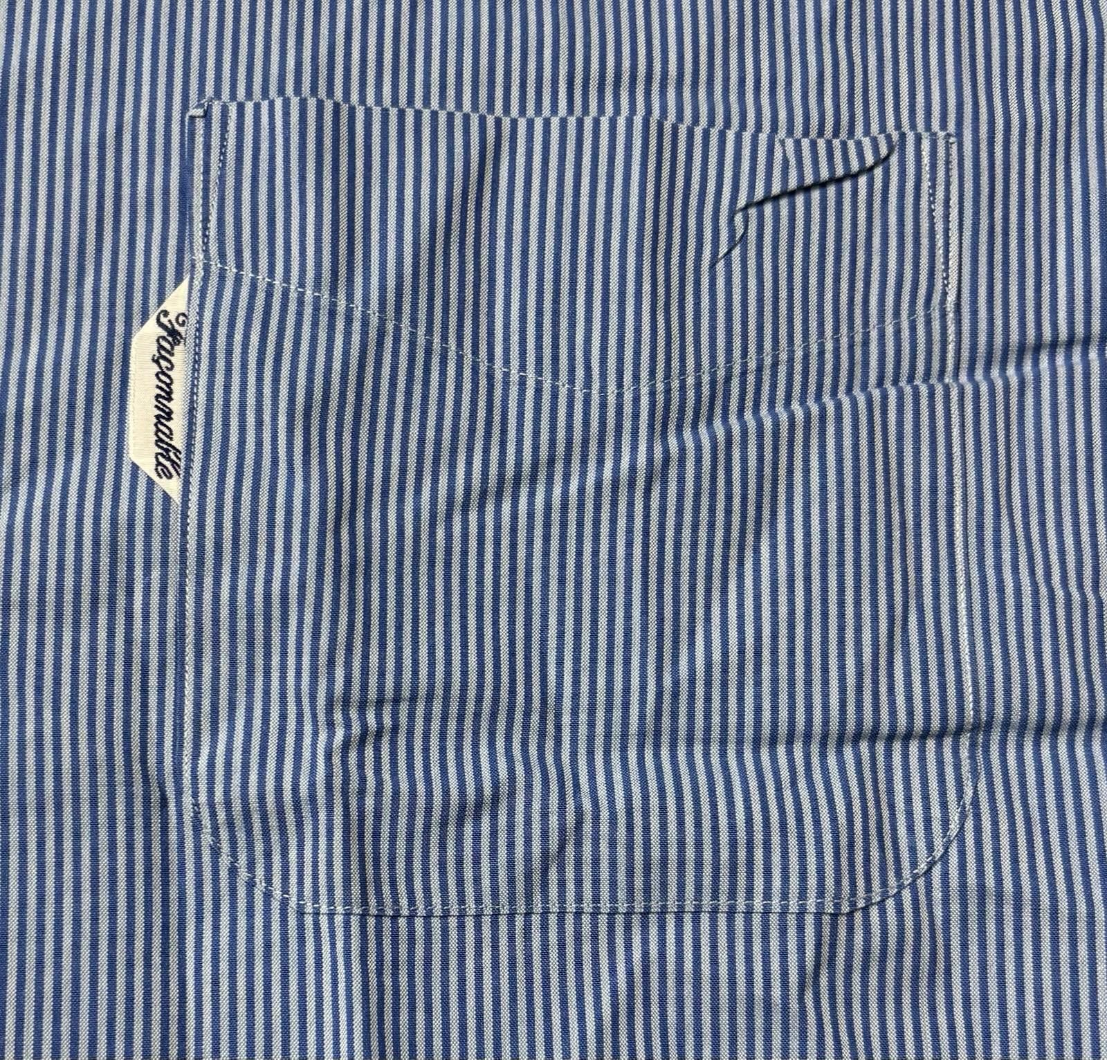 Faconnable Faconnable Shirt Men's 5/ 16.5L Striped Blue USA Made Size US XXL / EU 58 / 5 - 10 Thumbnail