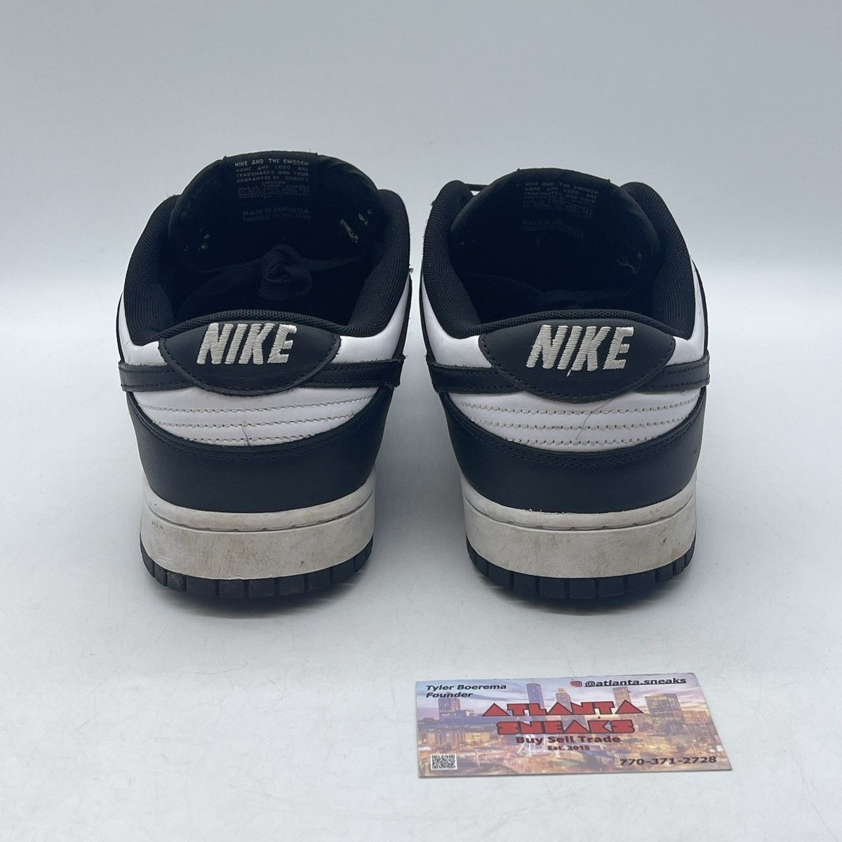 Nike Dunk low black white Size US 13 / EU 46 - 3 Thumbnail