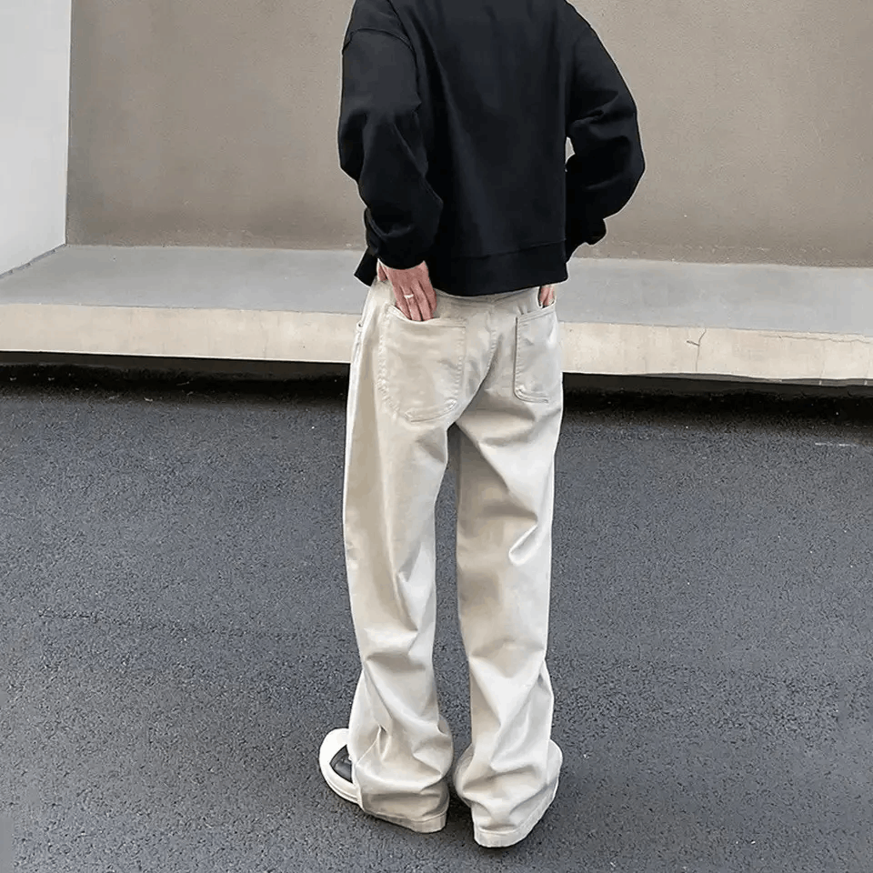 Japanese Brand × Vintage Vintage street hip-hop distressed baggy gray jeans Size US 28 / EU 44 - 4 Thumbnail
