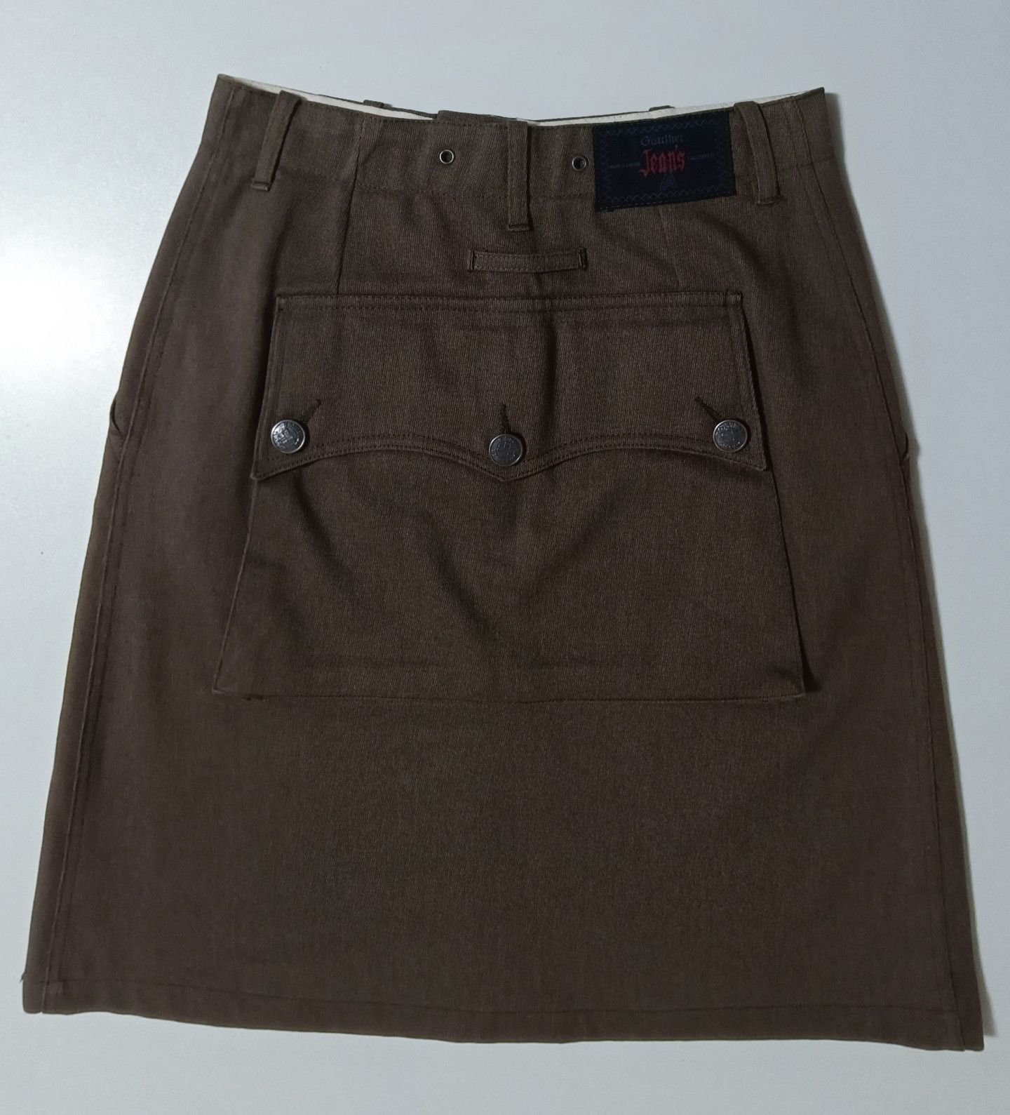 Jean Paul Gaultier 90's - Gaultier Jeans - Big pocket vintage midi skirt Size 27" / US 4 / IT 40 - 23 Thumbnail