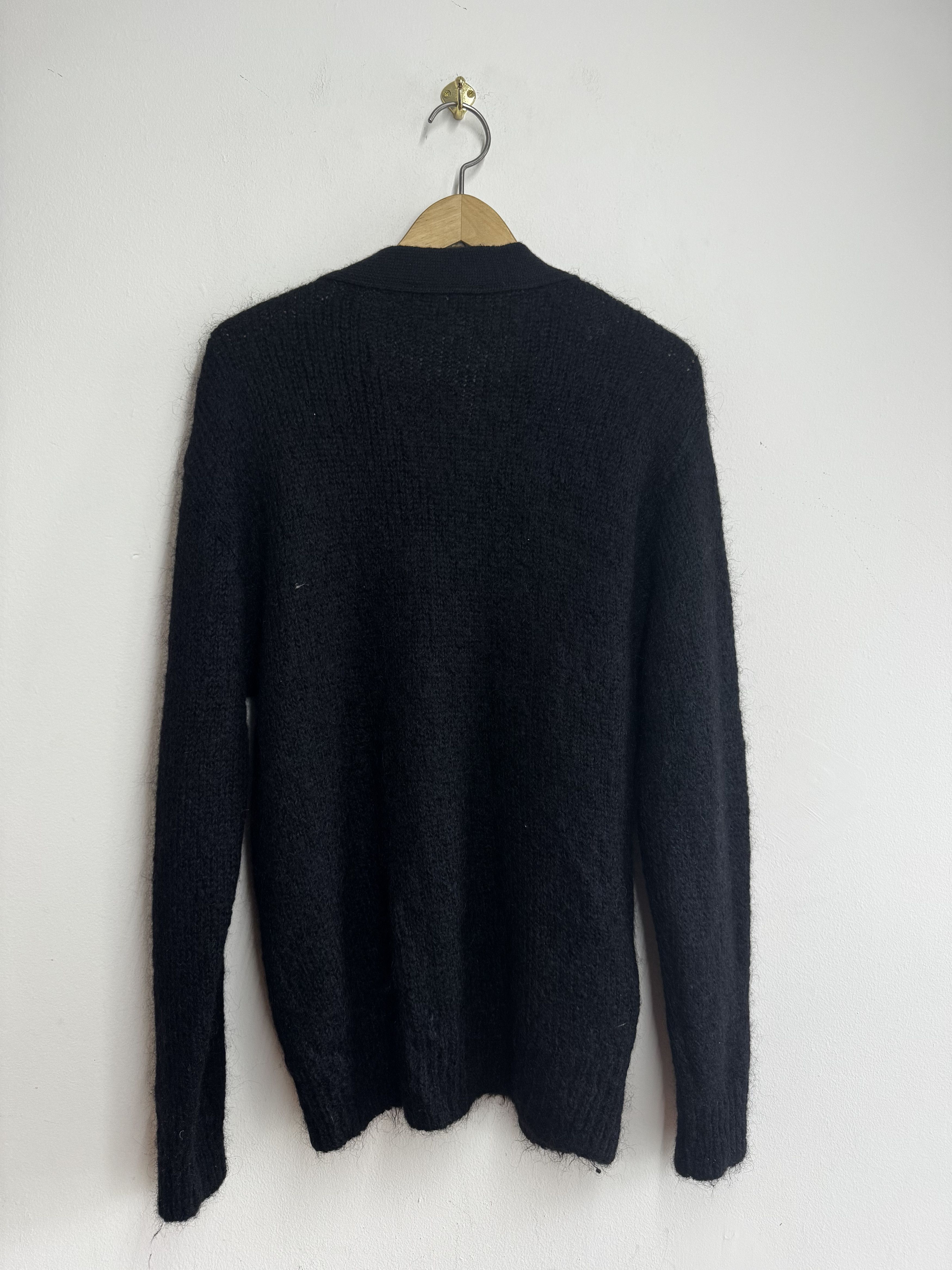 AMOMENTO Amomento Kid Mohair V-Neck Cardigan FW24 Black M Size US M / EU 48-50 / 2 - 4 Thumbnail