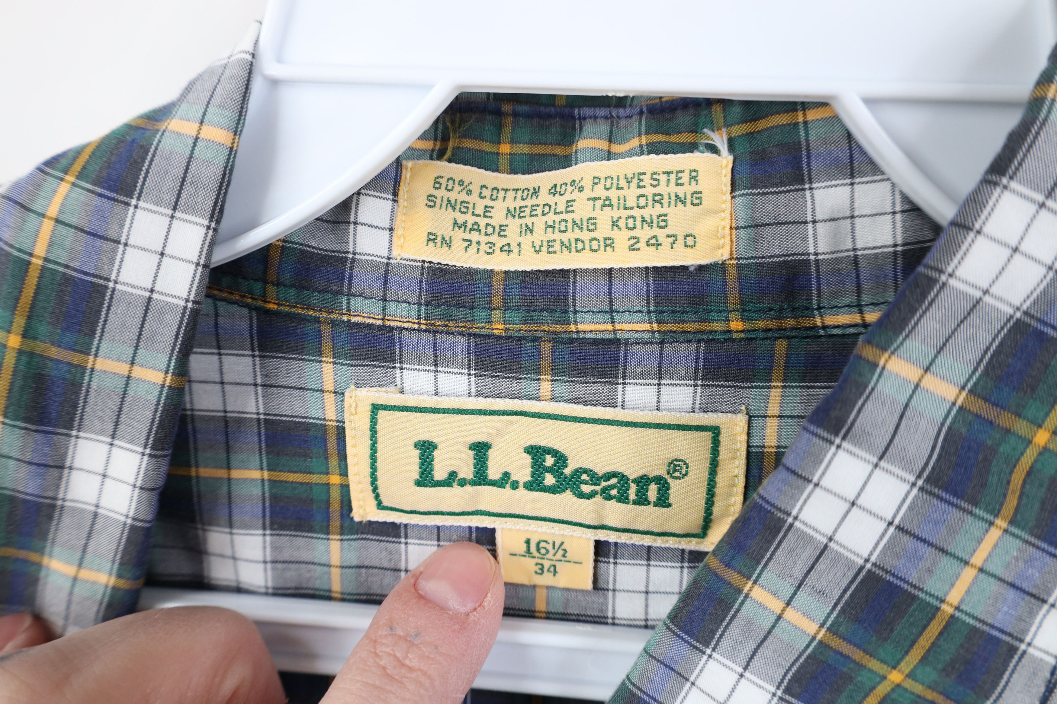 L.L. Bean Vintage 80s 90s LL Bean Needle Collared Button Down Shirt Size US M / EU 48-50 / 2 - 7 Thumbnail