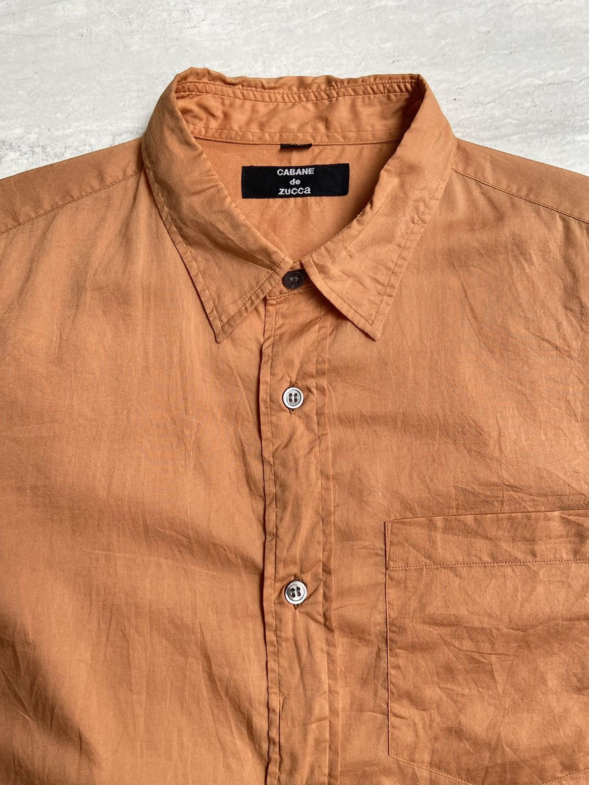 CABANE de ZUCCa × Issey Miyake CABANE DE ZUCCA Orange Shirt Size US S / EU 44-46 / 1 - 4 Thumbnail