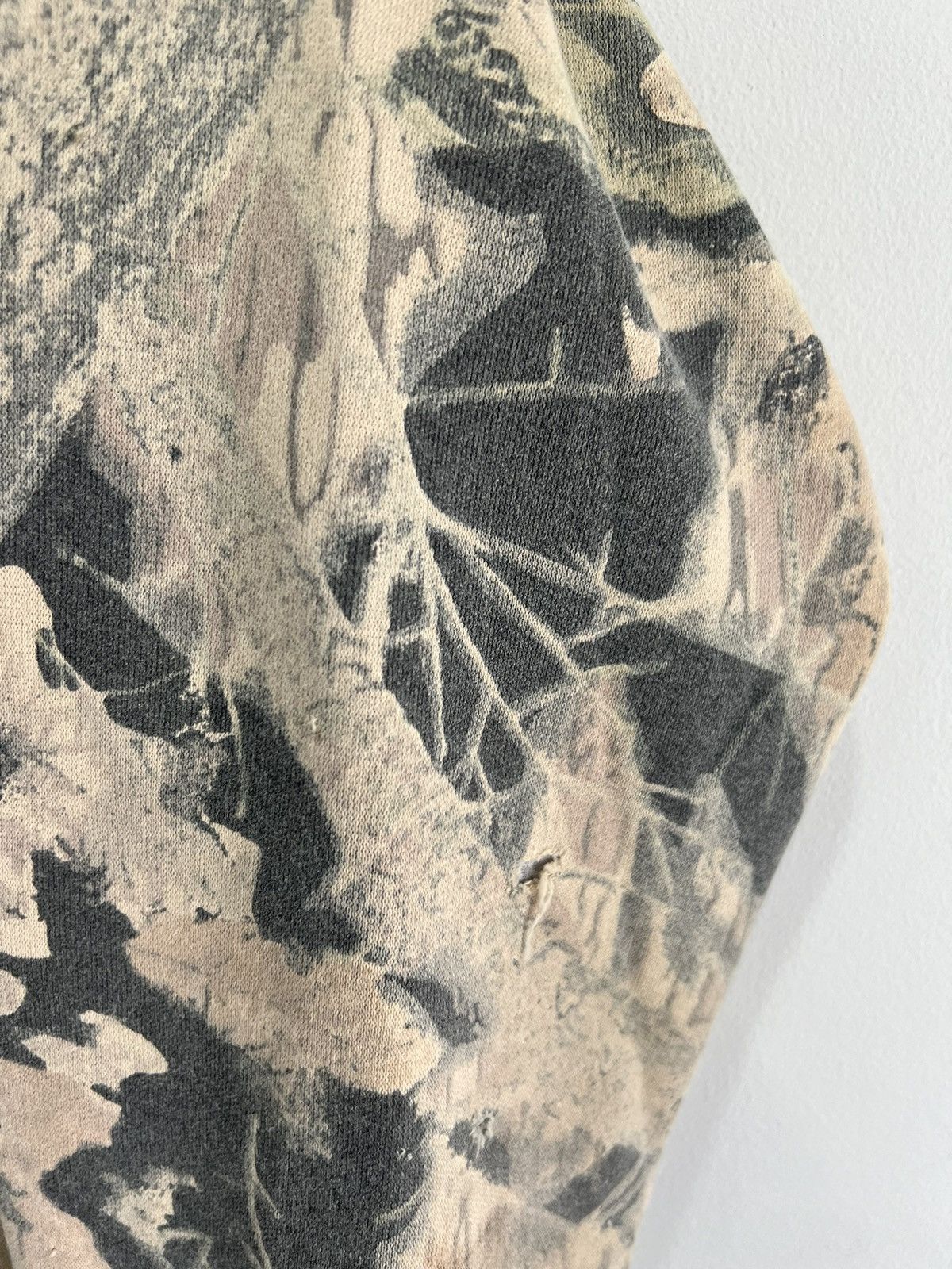 Vintage Vtg Camo Real Tree Mossy Oaks Thrashed Thermal Hoodie zip Size US M / EU 48-50 / 2 - 4 Thumbnail