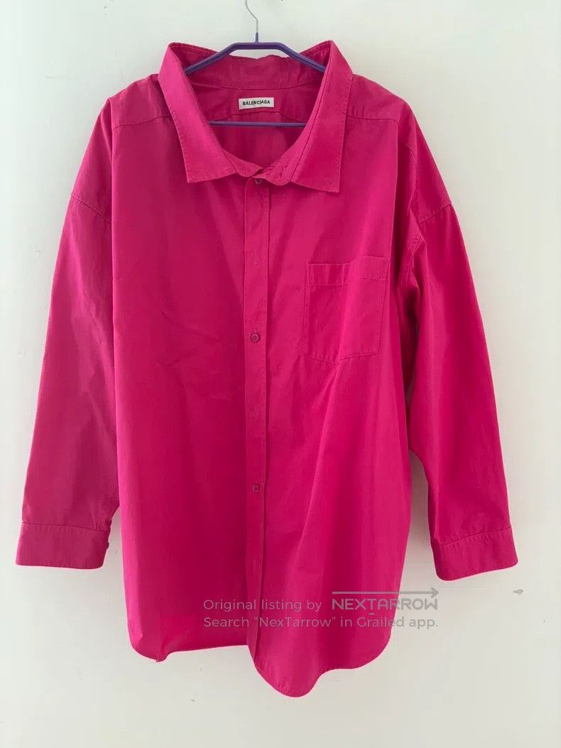 Balenciaga Balenciaga size 38 Logo Letter Print Collared Long Sleeve Size S / US 4 / IT 40 - 1 Thumbnail