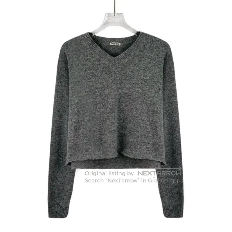 Miu Miu Miu Miu Grey Wool Pullover Sweater . Size S / US 4 / IT 40 - 1 Thumbnail
