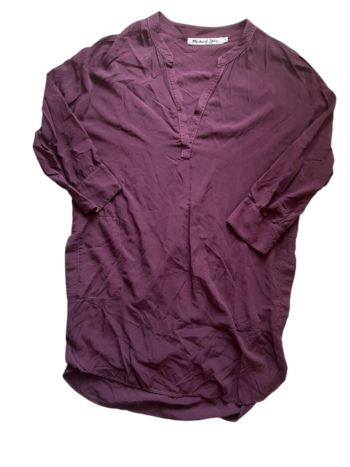 Michael Stars Michael Stars V-Neck Shirt Dress in Rosewood | Medium Size M / US 6-8 / IT 42-44 - 1 Thumbnail
