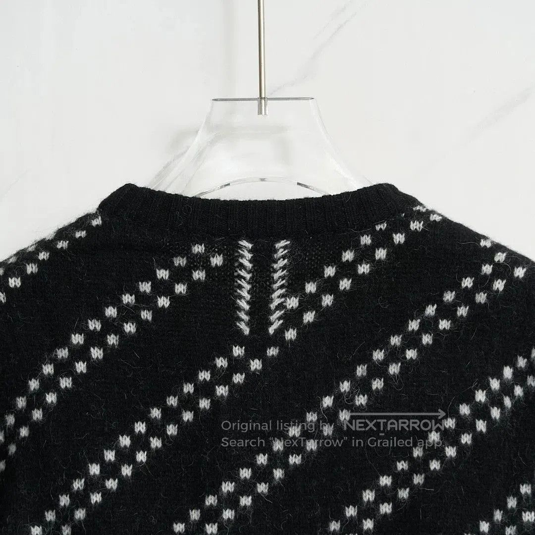 Saint Laurent Paris Saint Laurent Men's Black Zigzag Knit Sweater. Size US M / EU 48-50 / 2 - 5 Thumbnail
