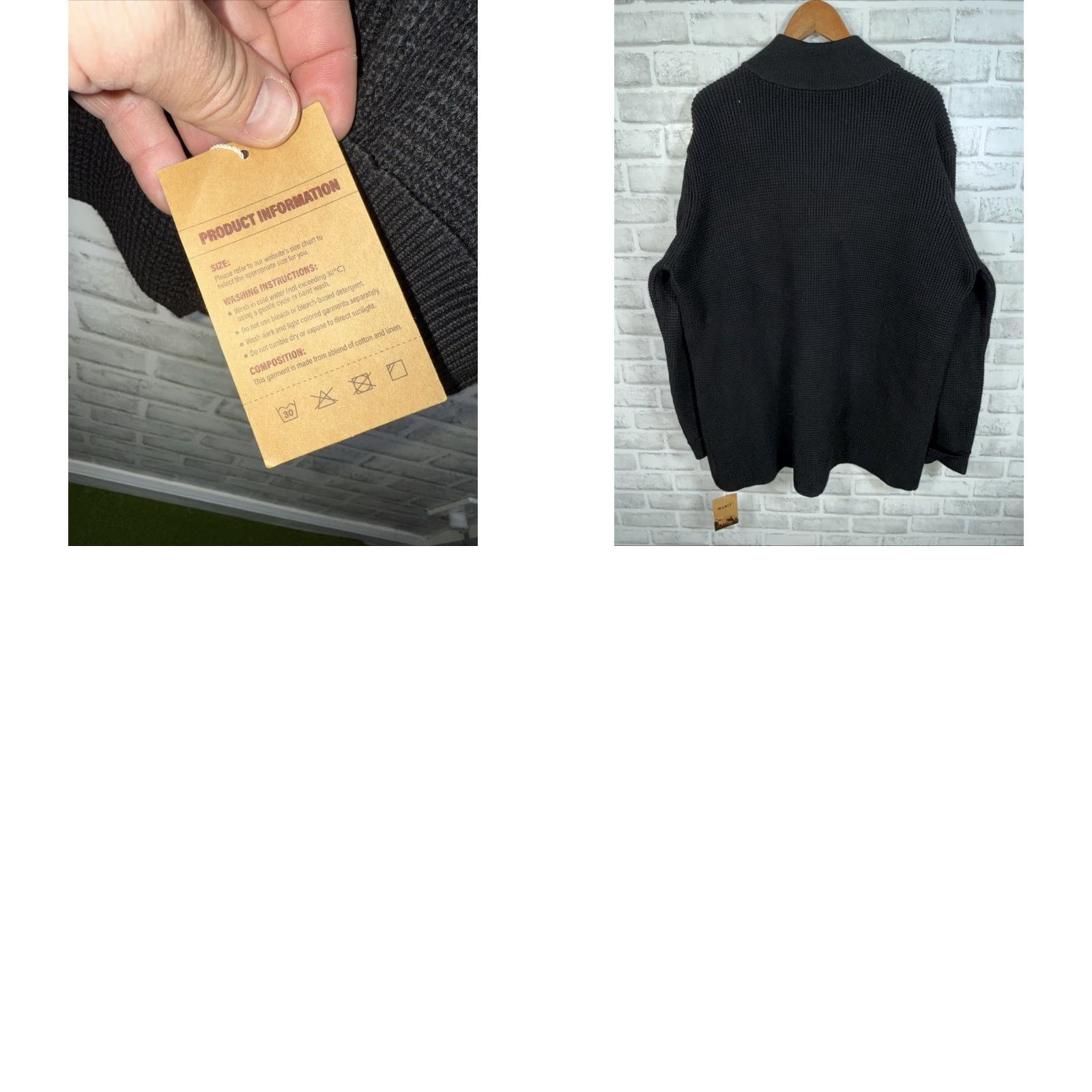 Brandblack VINTAGE MANLY Cardigan Sweater Mens XXL Black Size US XXL / EU 58 / 5 - 8 Thumbnail