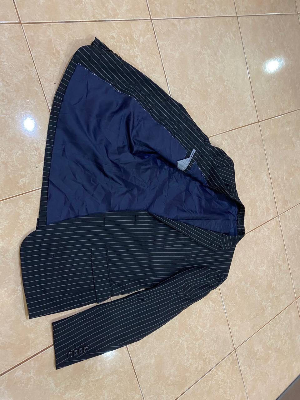 Comme Ca Ism × Japanese Brand Comme Ca Ism Navy Pensil Line Wool Blazer Size US M / EU 48-50 / 2 - 8 Thumbnail