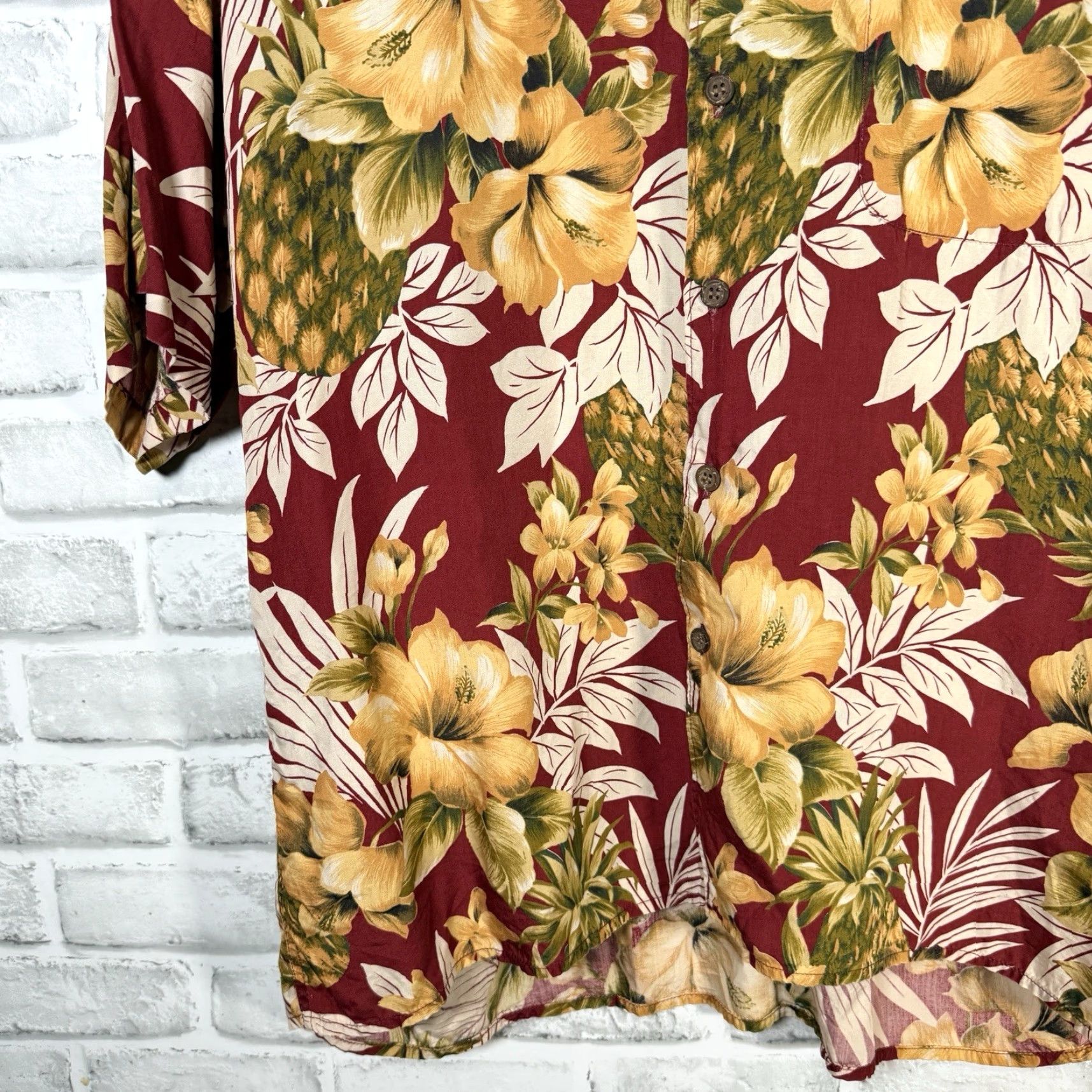 Reyn Spooner VTG Reyn Spooner Hawaiian Shirt Mens M Red Floral Print Rayon Short Sleeve Button-Up 90s Ocean Fiesta Mens Size US M / EU 48-50 / 2 - 3 Thumbnail