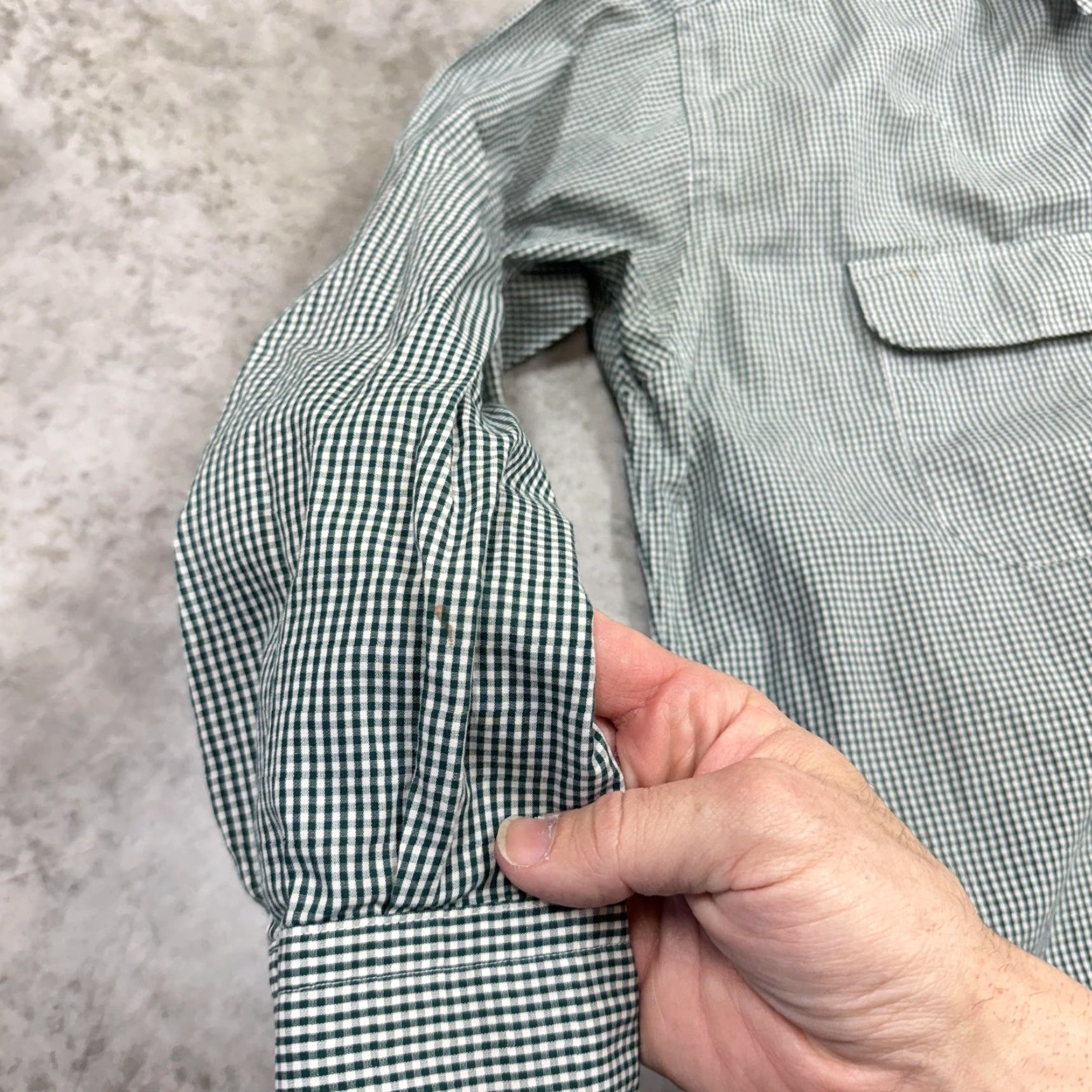 Vintage Gitman Bros Shirt Mens Large Green Check Long Sleeve Button Front Pockets Size US L / EU 52-54 / 3 - 3 Thumbnail