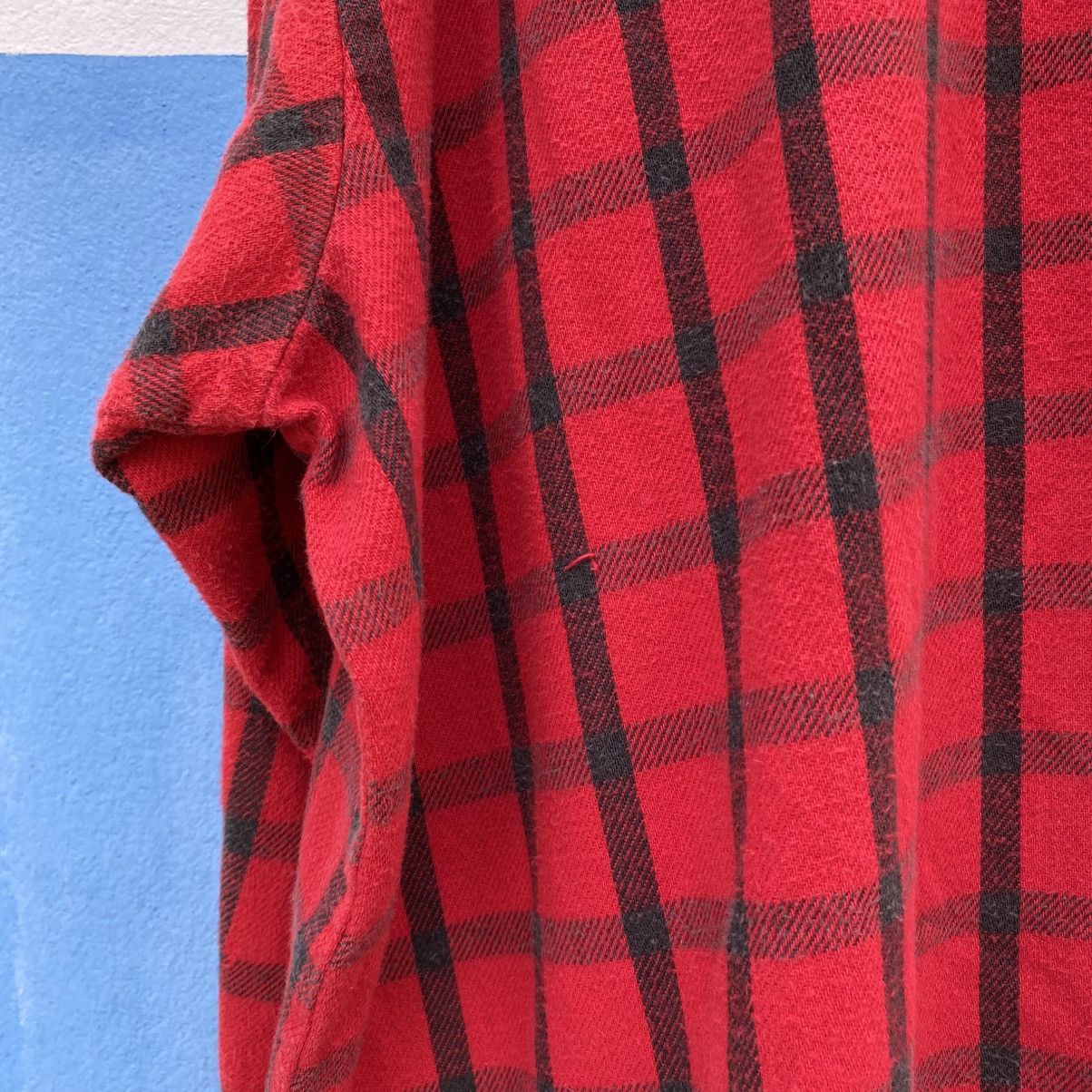 FiveBrother × Vintage FIVE BROTHER Red & Black Plaid Long-Sleeve Shirt. Size US XXL / EU 58 / 5 - 6 Thumbnail