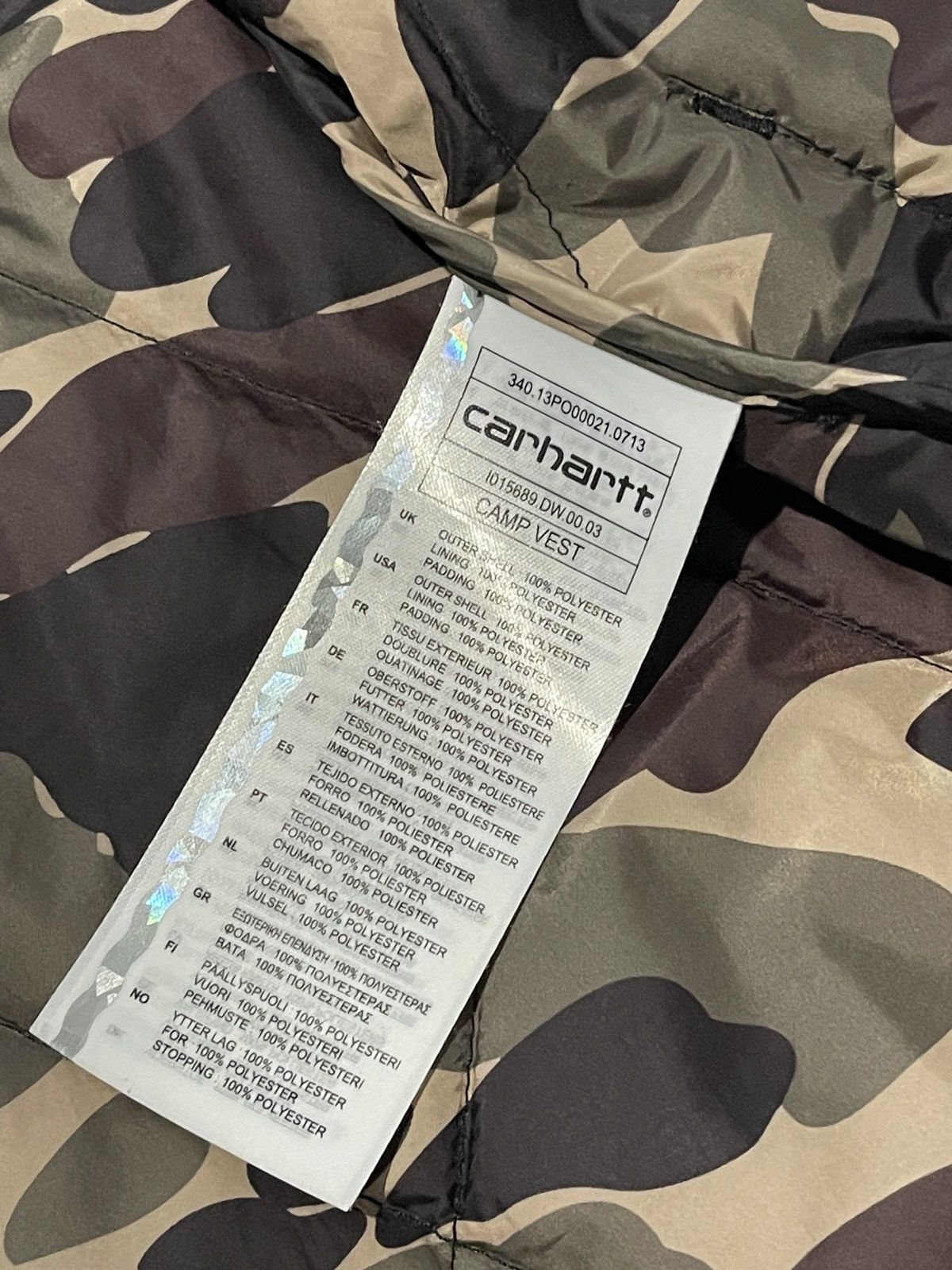 Carhartt × Vintage Carhartt Camp Vest Camo Size US XL / EU 56 / 4 - 7 Thumbnail