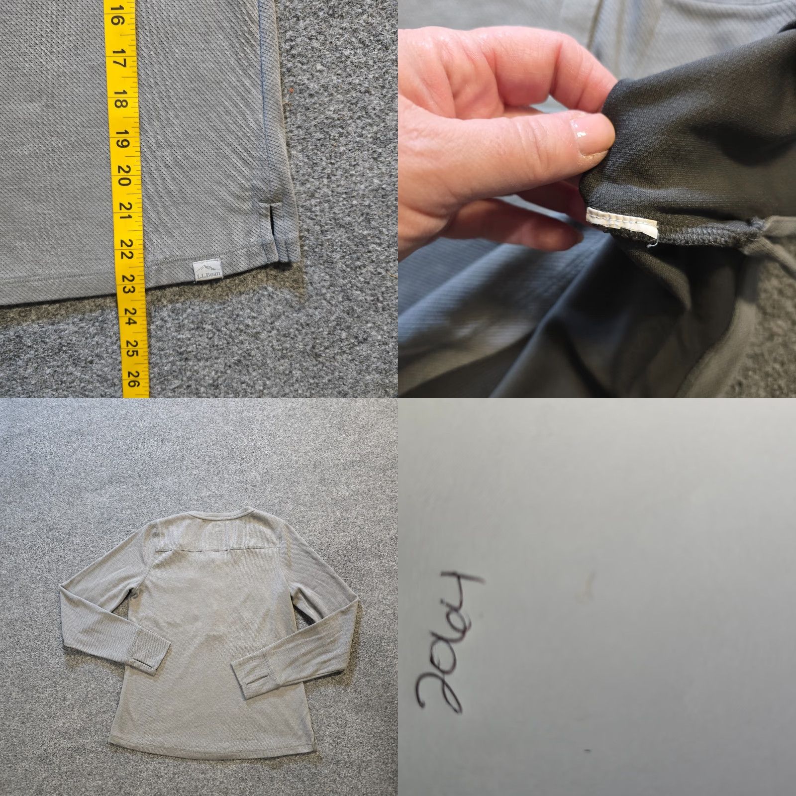 Vintage LL Bean Top Womens XS Gray Henley Long Sleeve Lightweight Base Layer Casual Shirt Mens/Womens? Size XS / US 0-2 / IT 36-38 - 8 Thumbnail