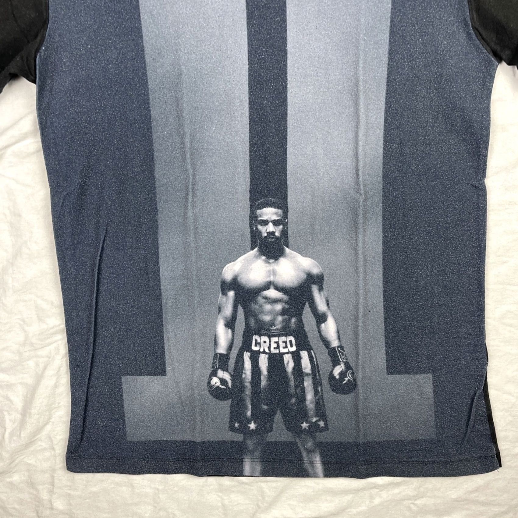 Jordan Brand ROCKY Creed 2 Movie Shirt Mens XS Small Adonis Creed Michael B Jordan Made In USA Black Crew Neck Short Sleeve Graphic Print Logo T-Shirt Mens Size US S / EU 44-46 / 1 - 2 Thumbnail
