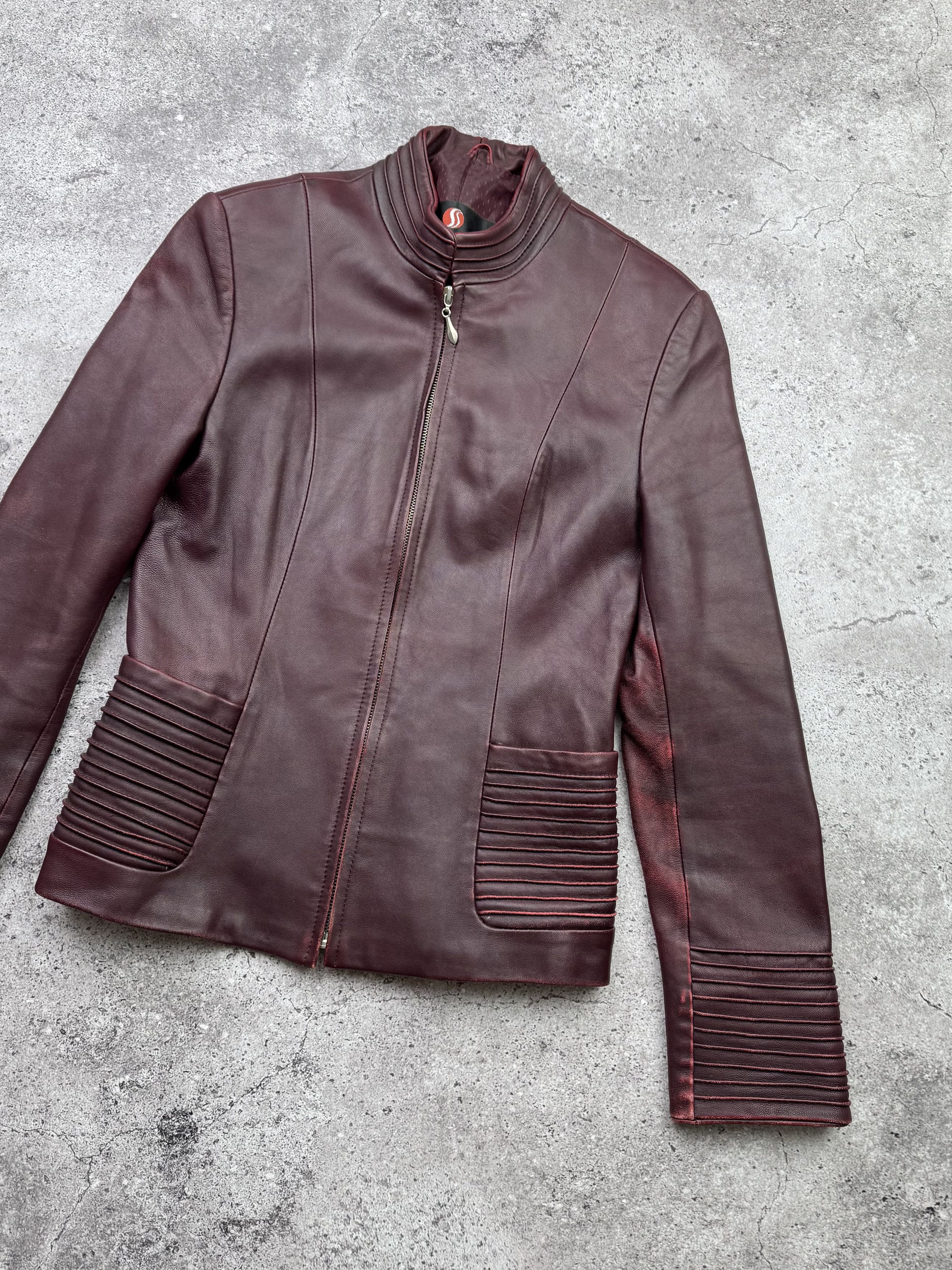 Genuine Leather Vintage Leather Jacket C425(V56) Size XS / US 0-2 / IT 36-38 - 3 Thumbnail