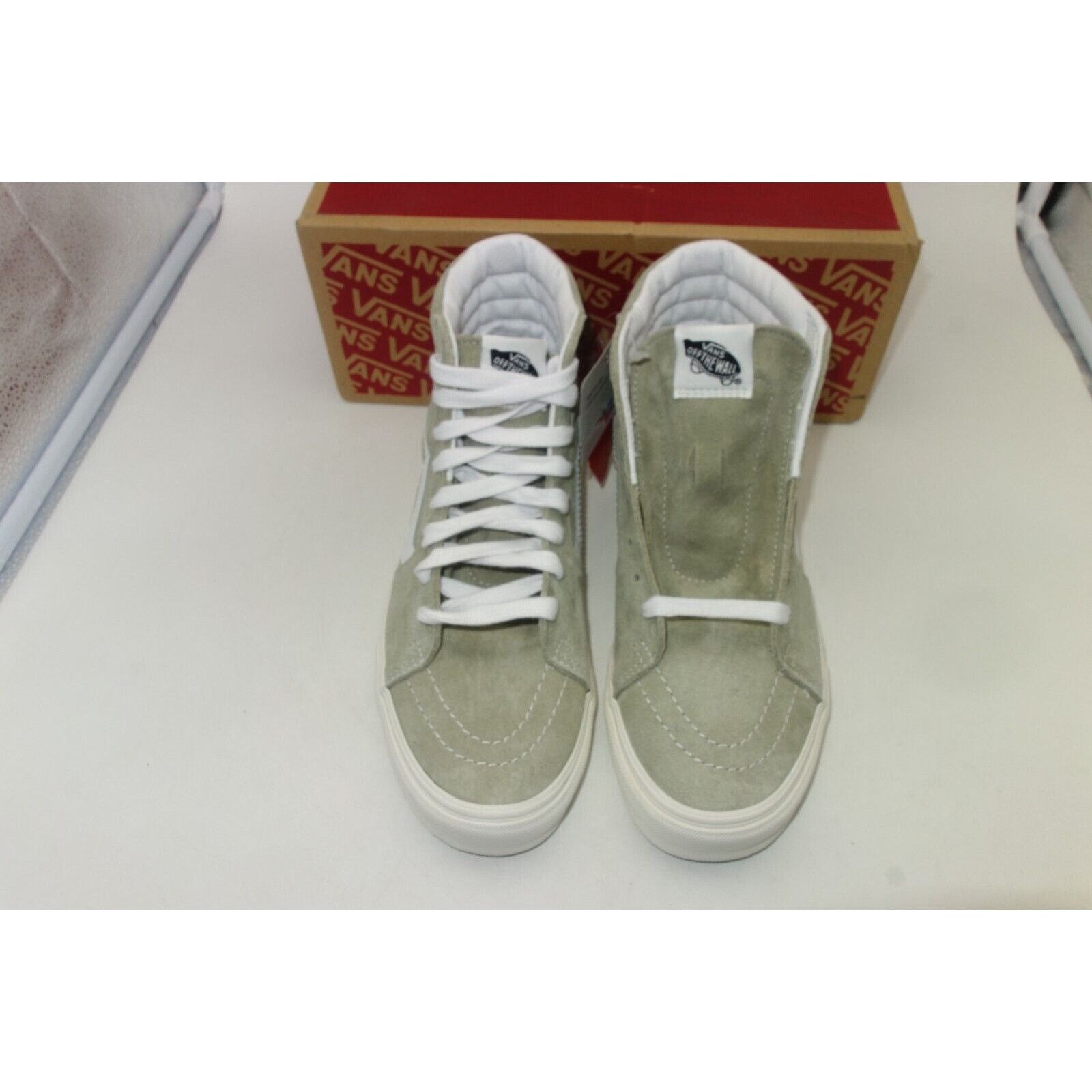 Vans NEW Vans SK8 Hi Pig Suede Moss Gray Classic Skate Shoes Size US 6.5 / EU 39-40 - 6 Thumbnail