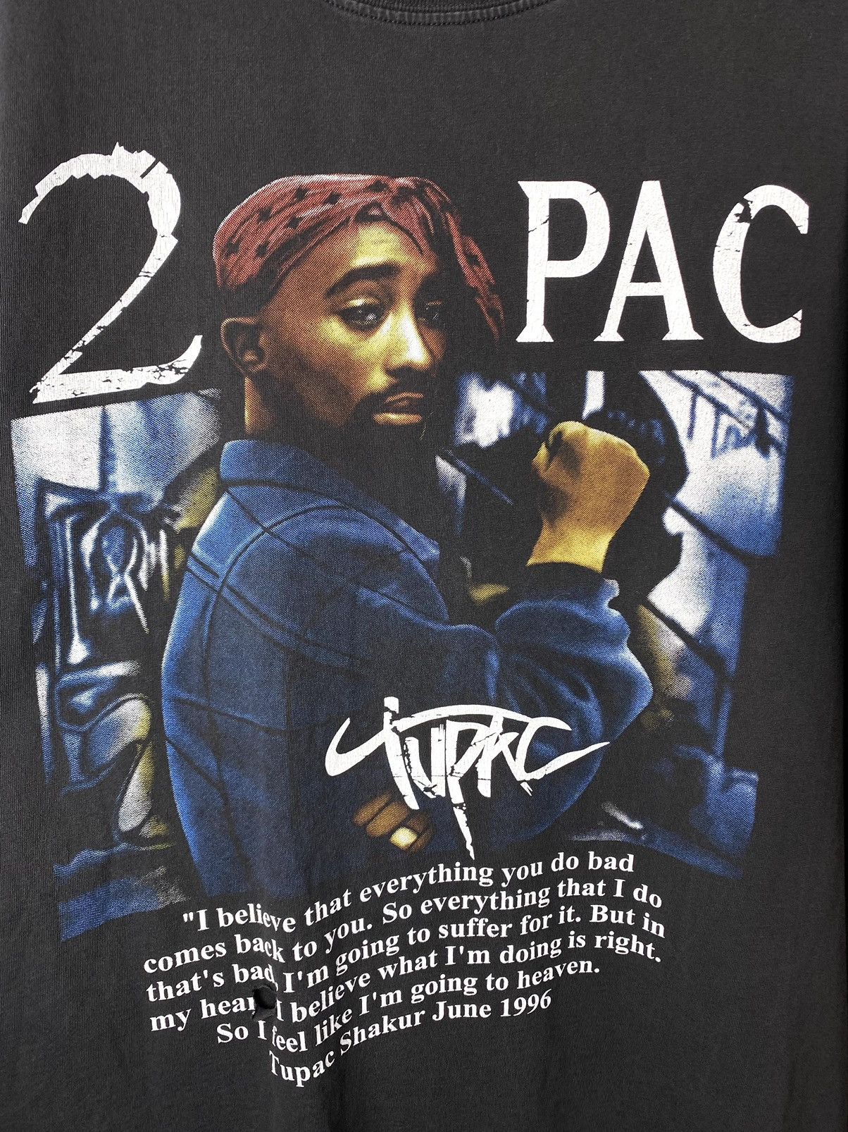 Rap Tees Rare! Vintage 2 Pac Tu Pac Rap T Shirt 50 Cent Dr Dre Wutang Size US XL / EU 56 / 4 - 3 Thumbnail